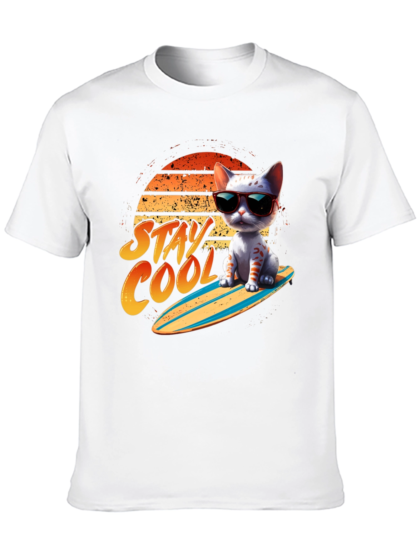 Cool Cat Surfboard T-Shirt