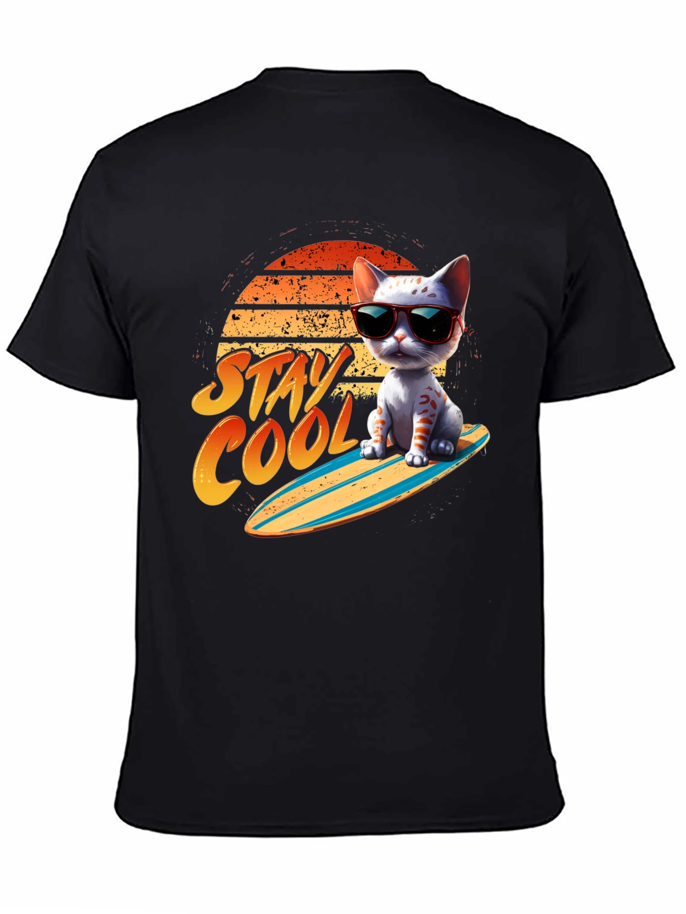 Cool Cat Surfboard T-Shirt