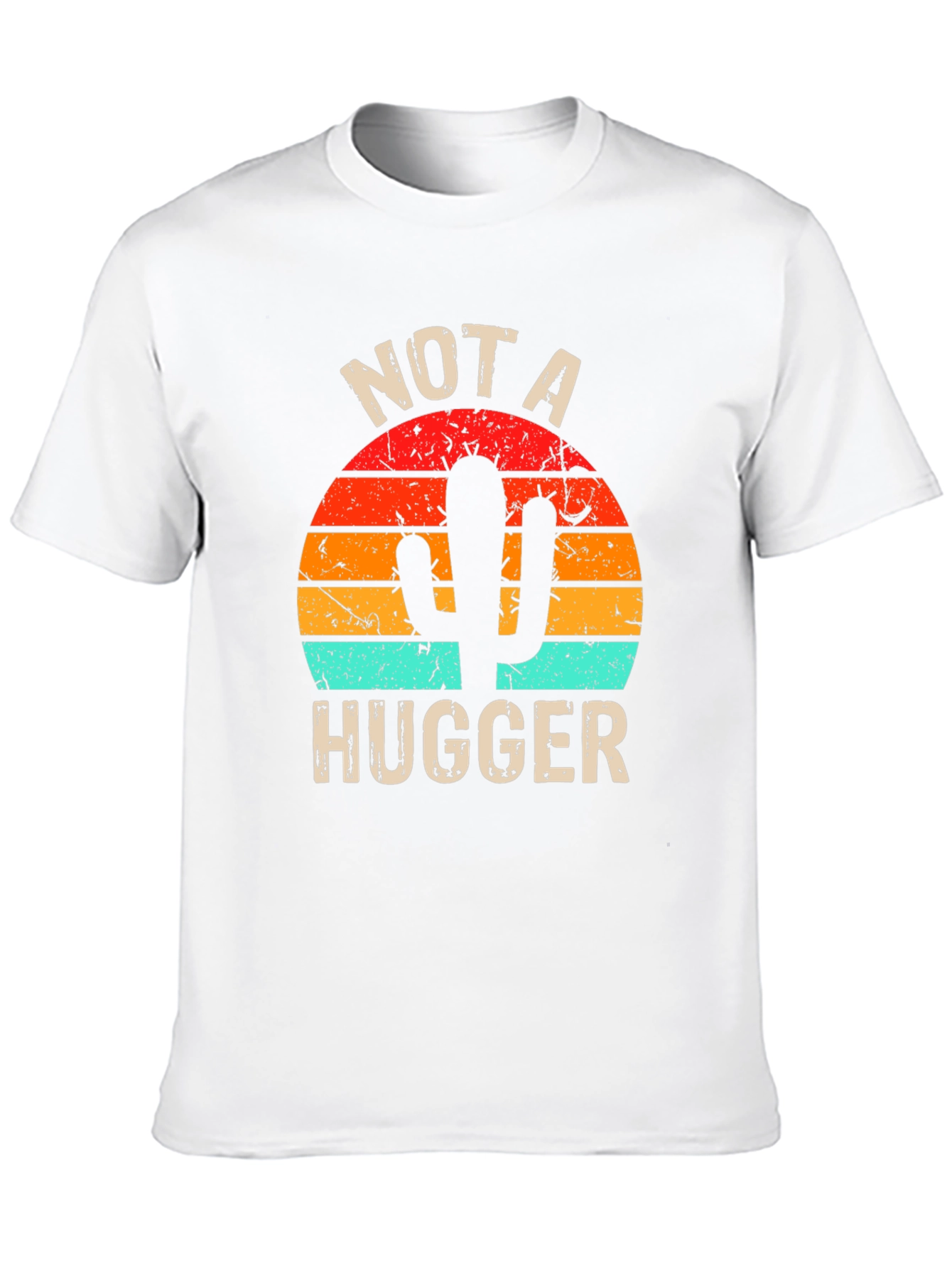 Not A Hugger Cactus Graphic T-Shirt