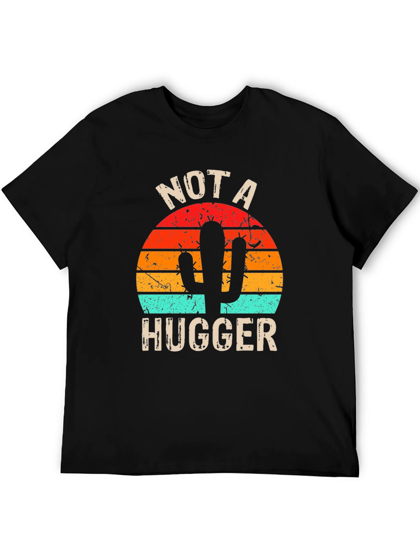 Not A Hugger Cactus Graphic T-Shirt