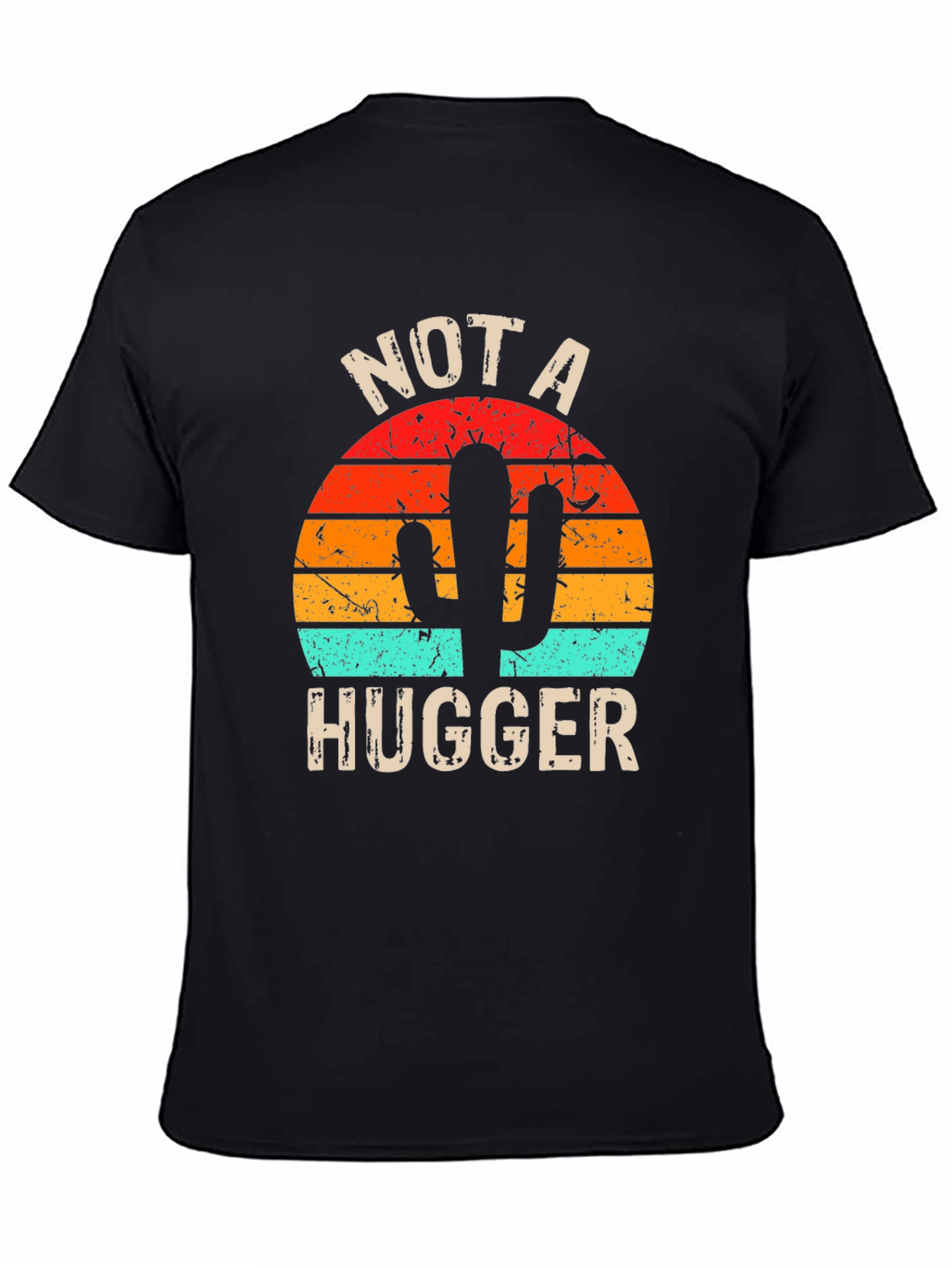 Not A Hugger Cactus Graphic T-Shirt