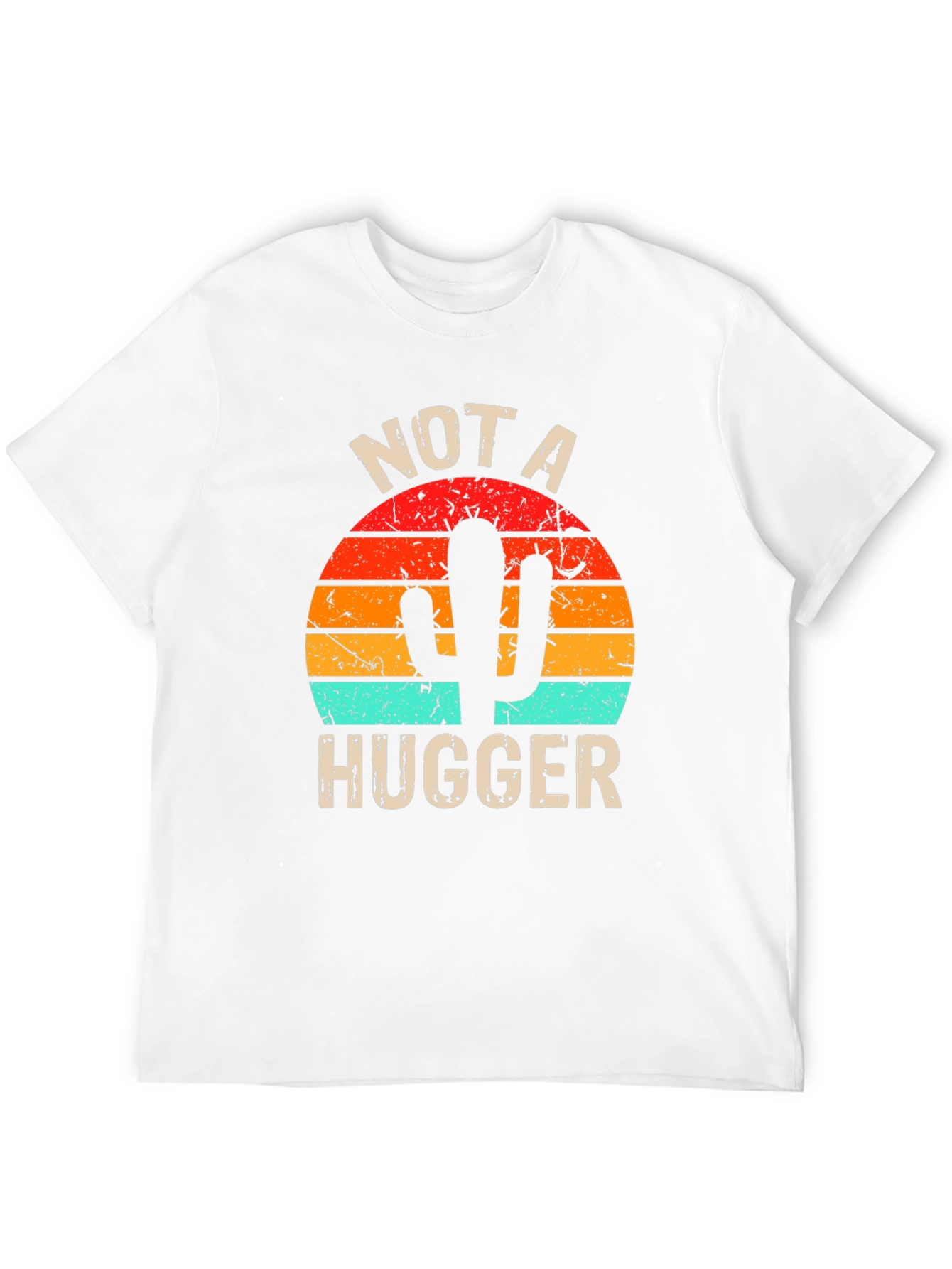 Not A Hugger Cactus Graphic T-Shirt