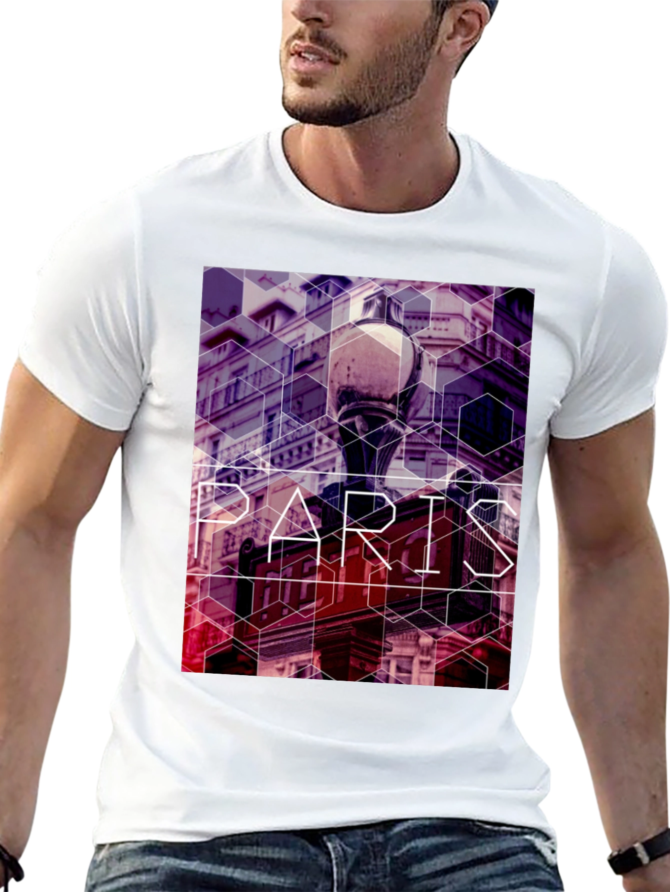 Paris Graphic T-Shirt - Trendy Geometric Print