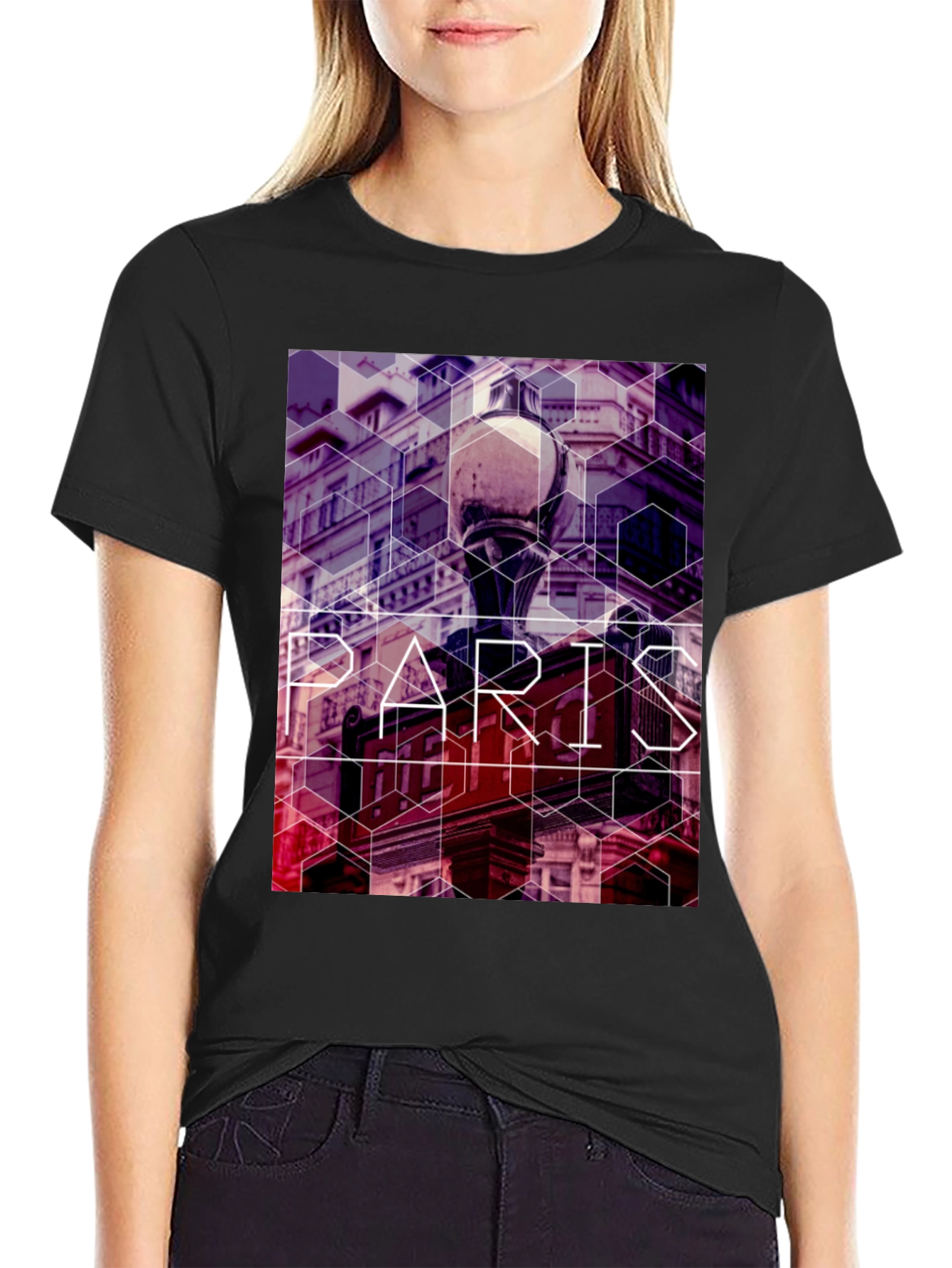 Paris Graphic T-Shirt - Trendy Geometric Print