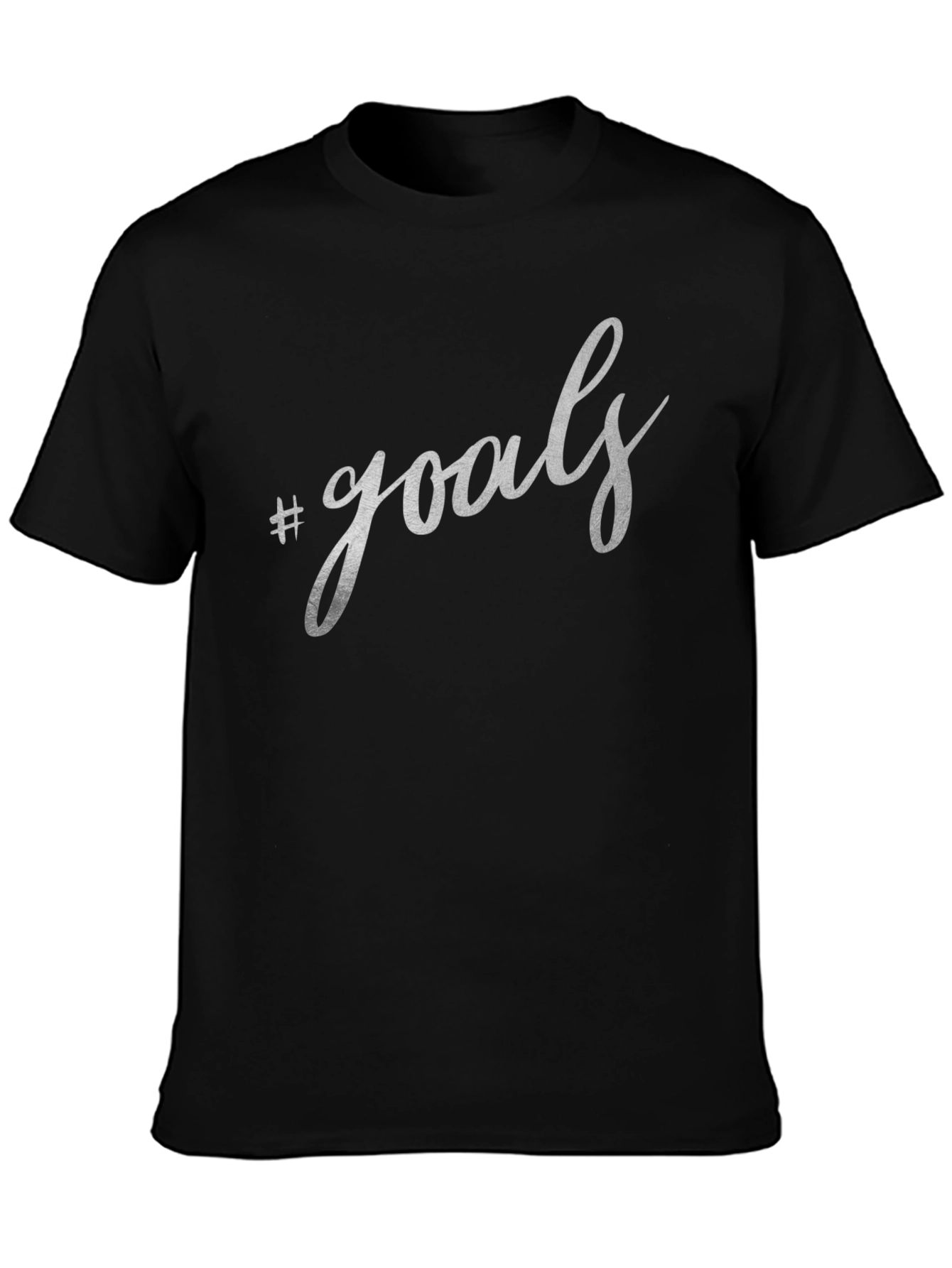 #Goals Graphic Print Black T-Shirt - Stylish and Trendy
