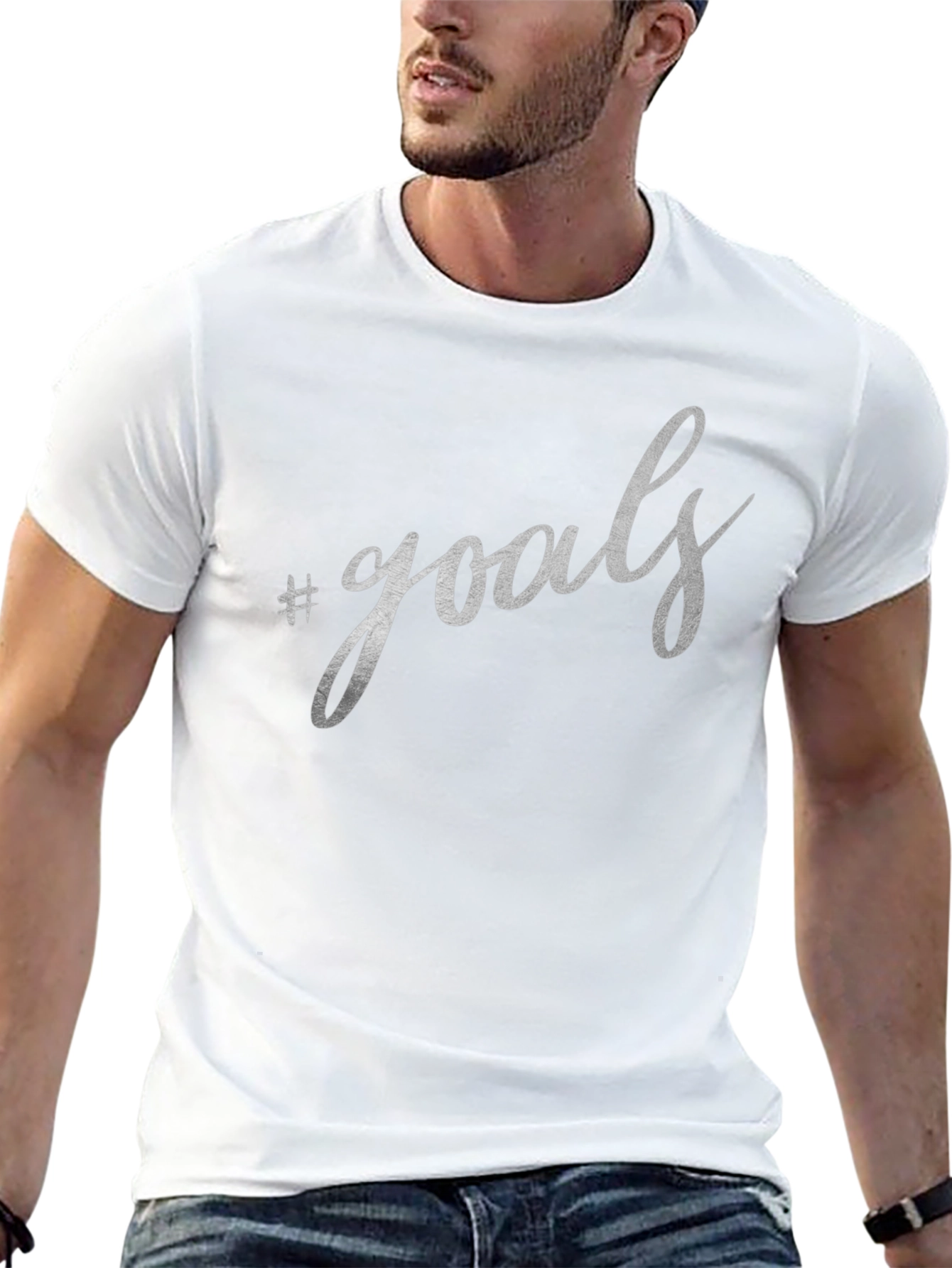 #Goals Graphic Print Black T-Shirt - Stylish and Trendy