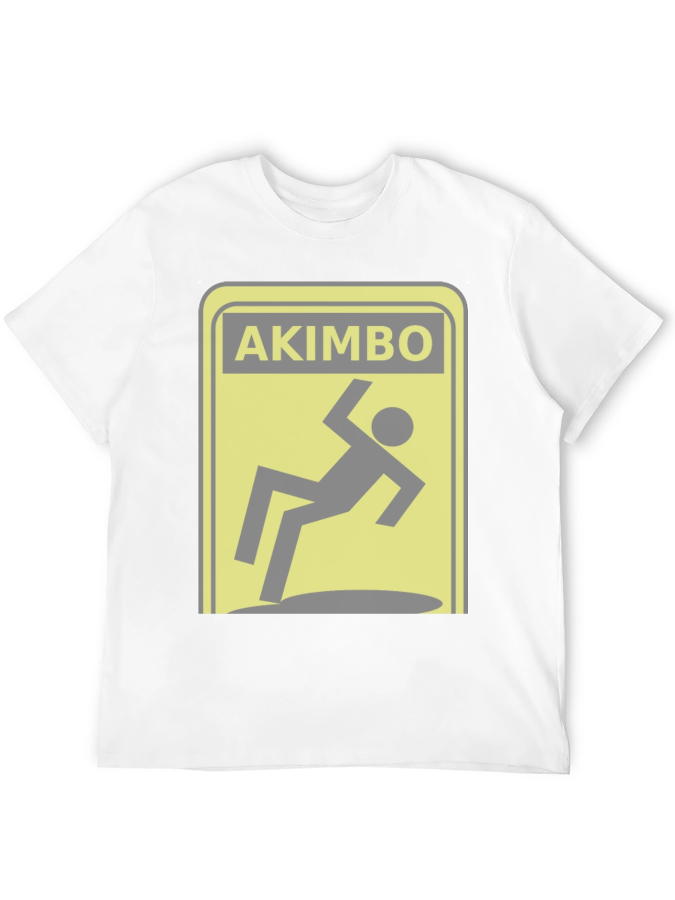 Akimbo Falling Hazard Warning Novelty T-Shirt