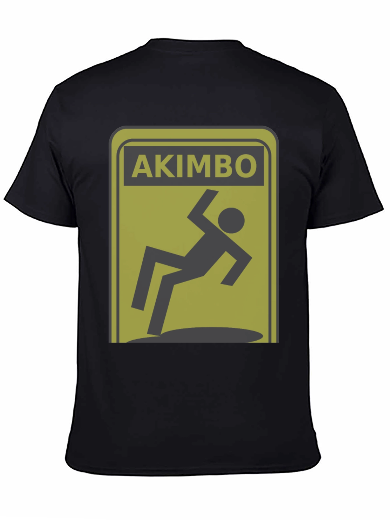 Akimbo Falling Hazard Warning Novelty T-Shirt