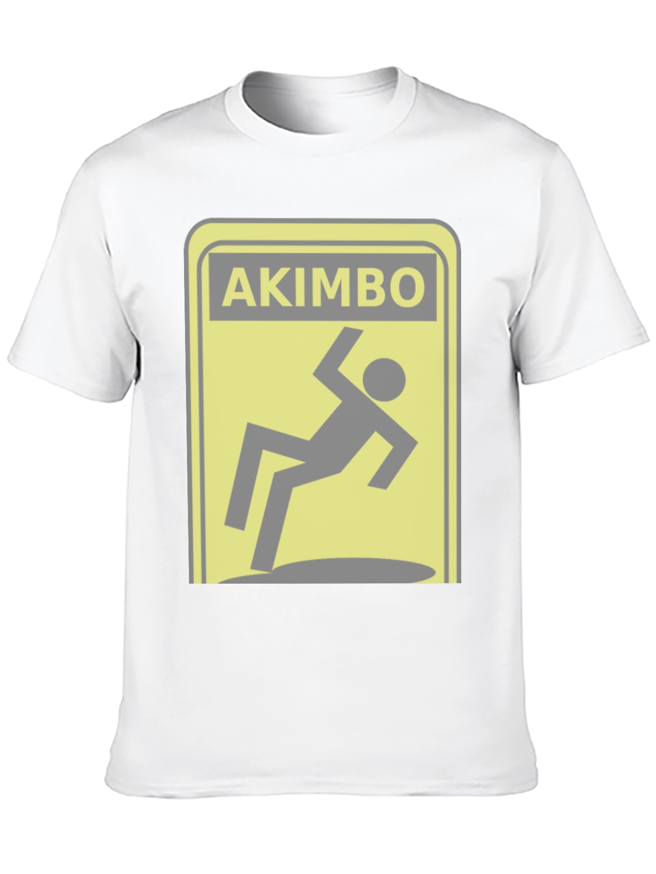Akimbo Falling Hazard Warning Novelty T-Shirt