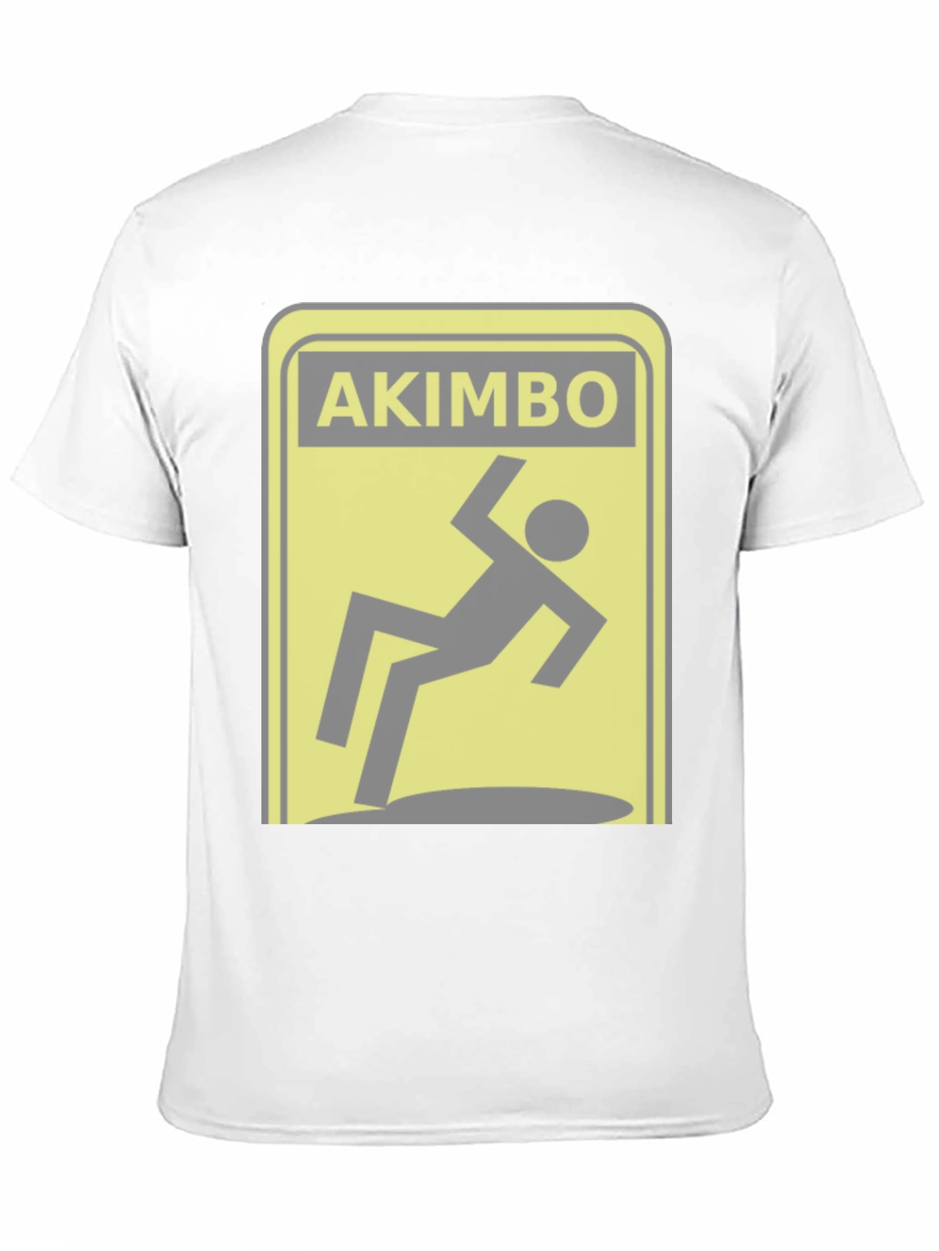 Akimbo Falling Hazard Warning Novelty T-Shirt