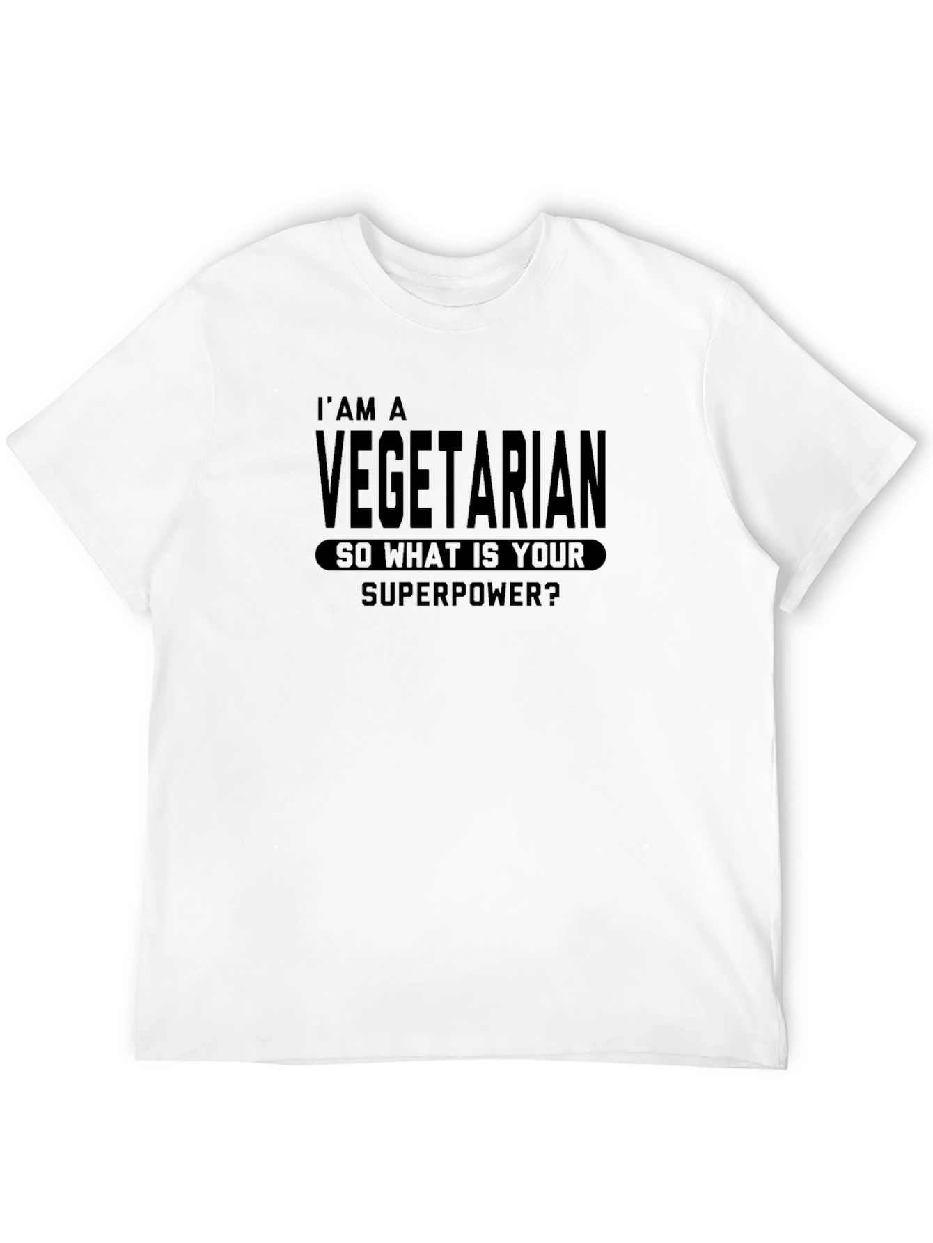 Vegetarian Superpower T-Shirt - Black