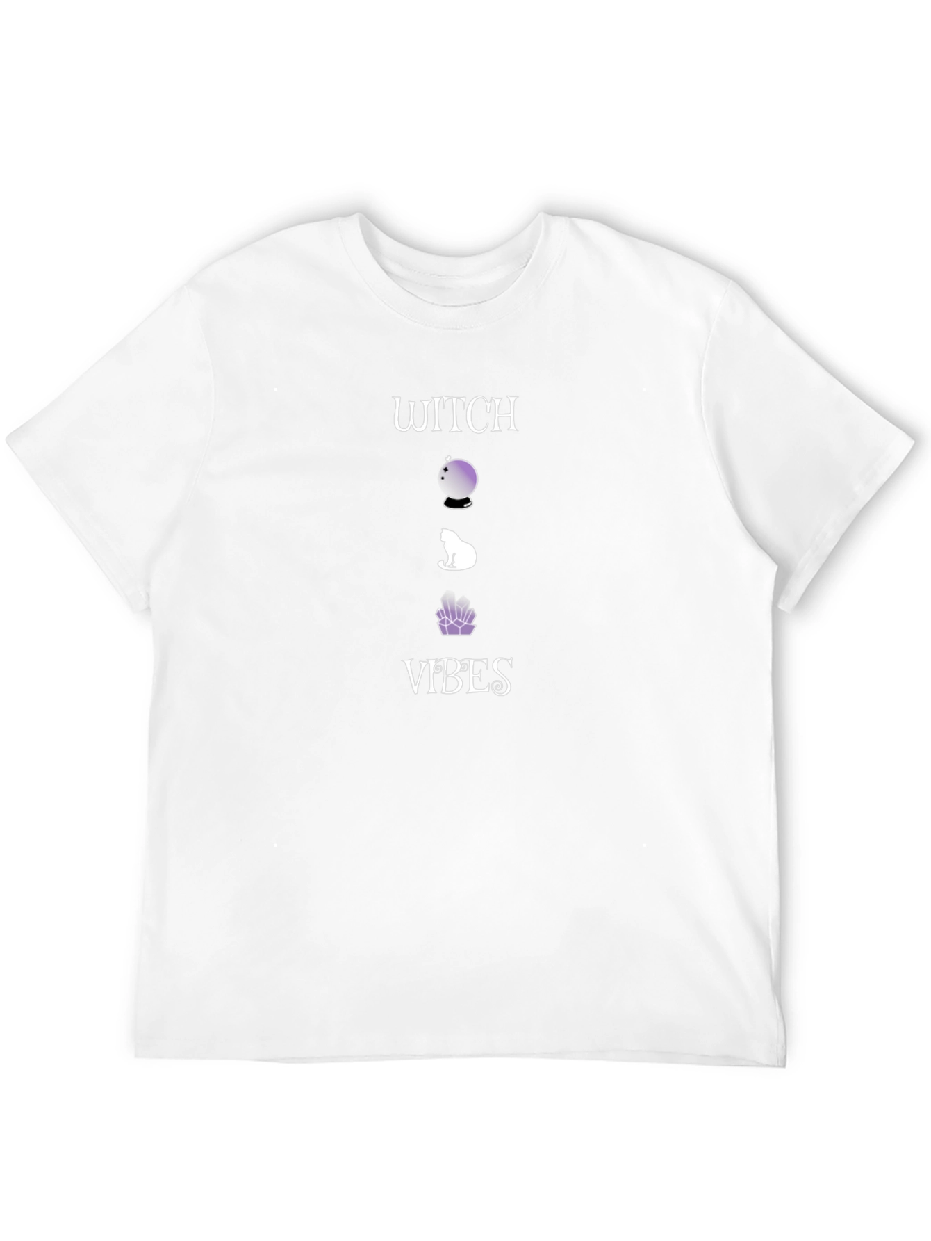 Witch Vibes Graphic Tee - Black Cotton T-Shirt