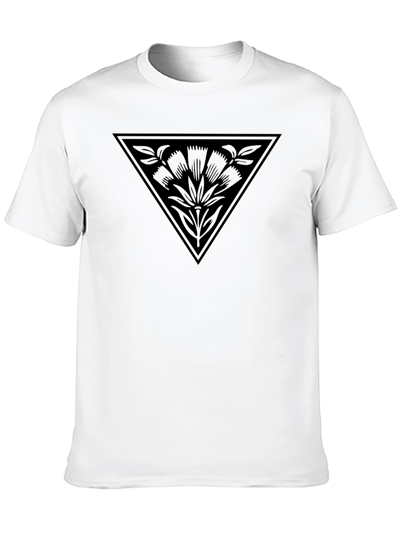 Triangle Floral Graphic T-Shirt