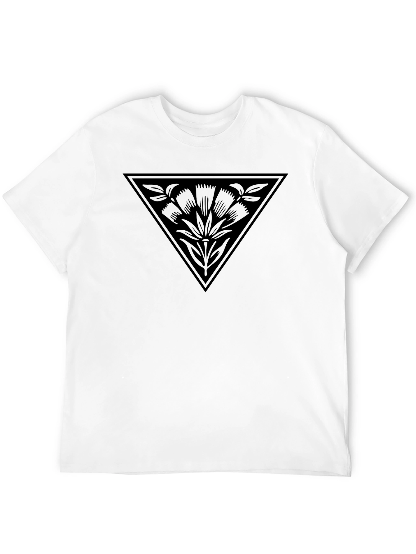 Triangle Floral Graphic T-Shirt