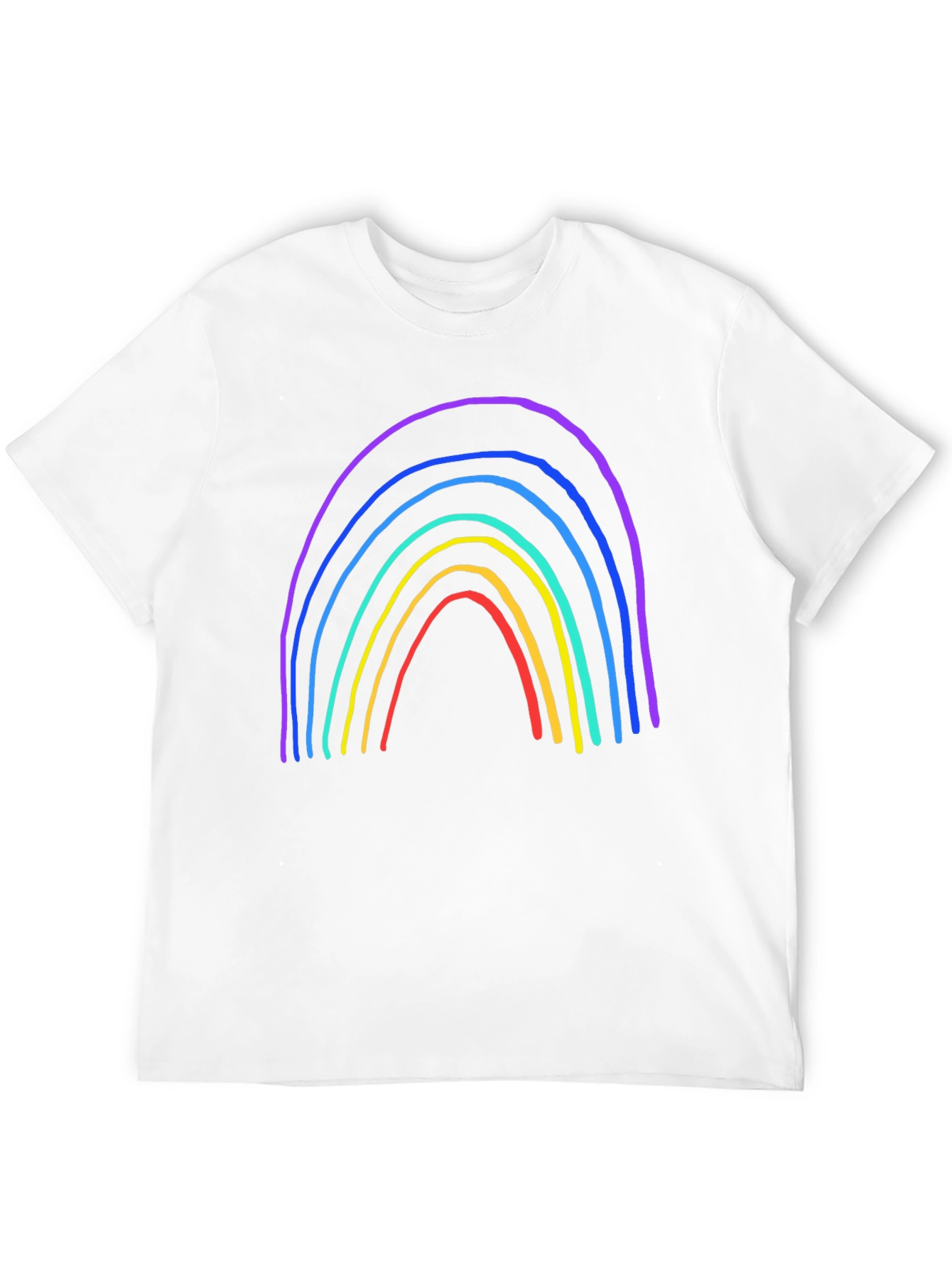 Rainbow Graphic Print Black T-Shirt