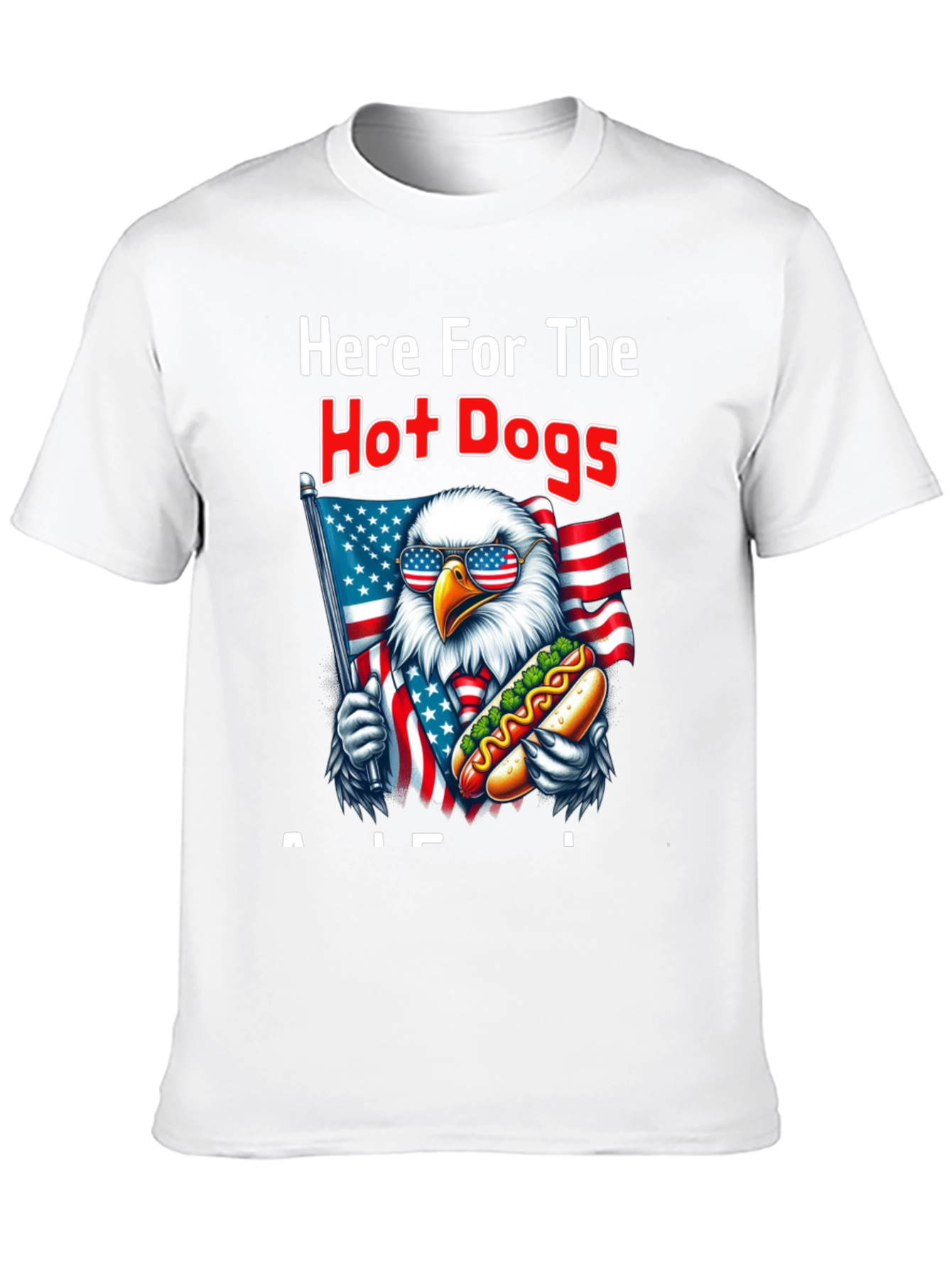 Funny Patriotic Eagle Hot Dog Lover T-Shirt