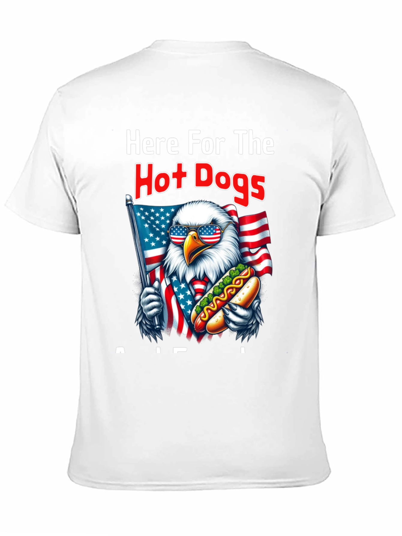 Funny Patriotic Eagle Hot Dog Lover T-Shirt