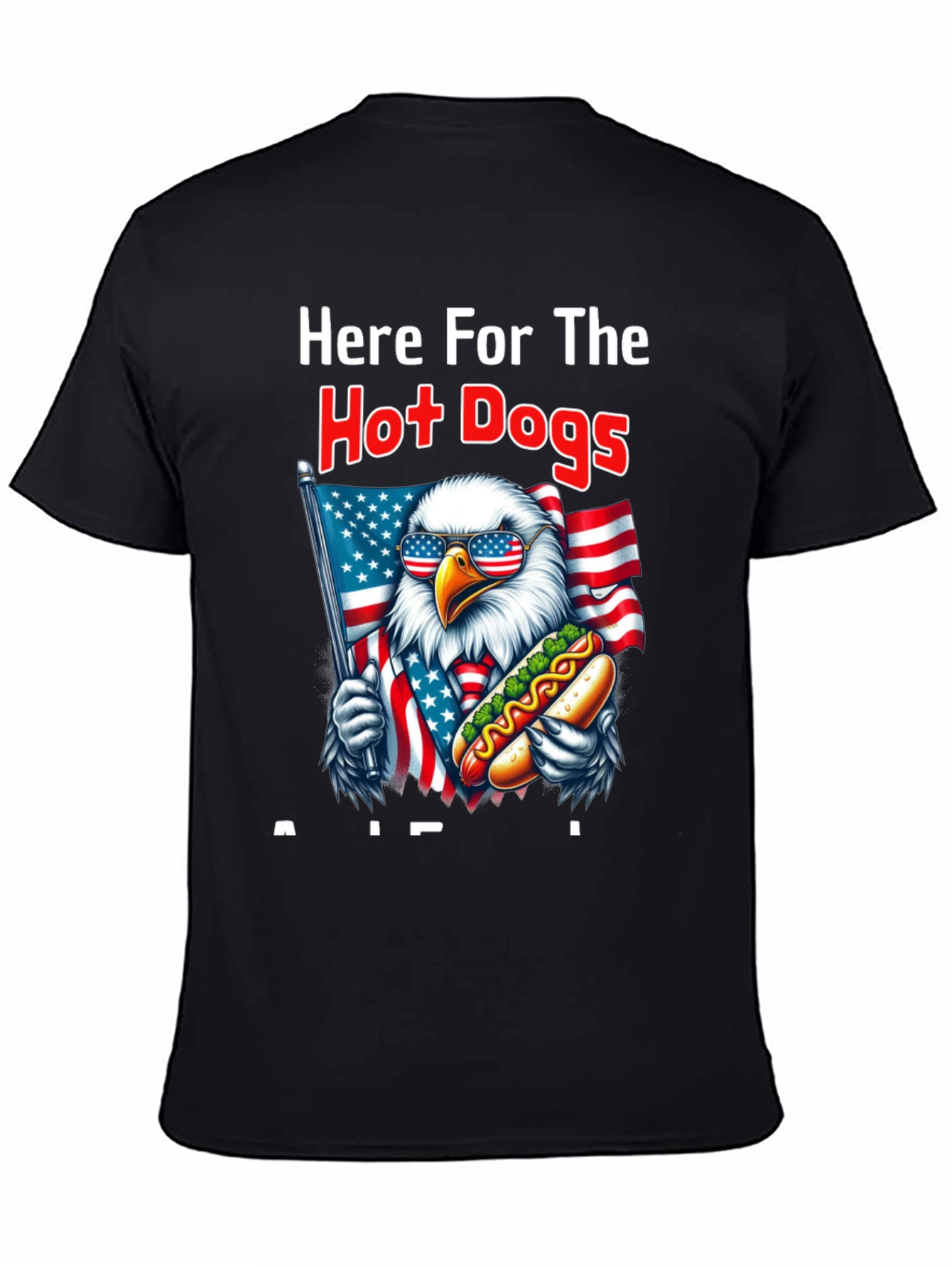 Funny Patriotic Eagle Hot Dog Lover T-Shirt