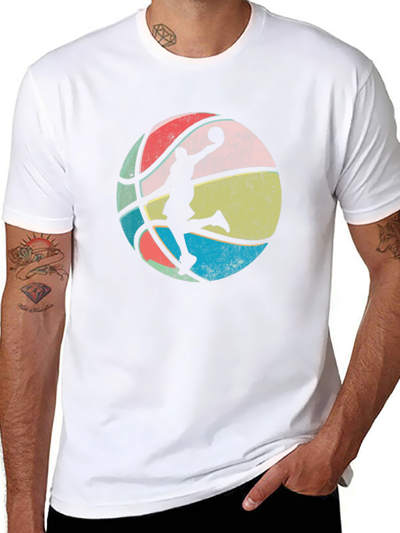 Retro Basketball Player Graphic Tee