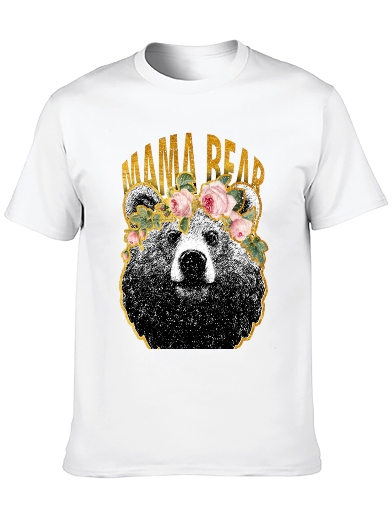 Mama Bear Graphic T-Shirt - Floral Crown