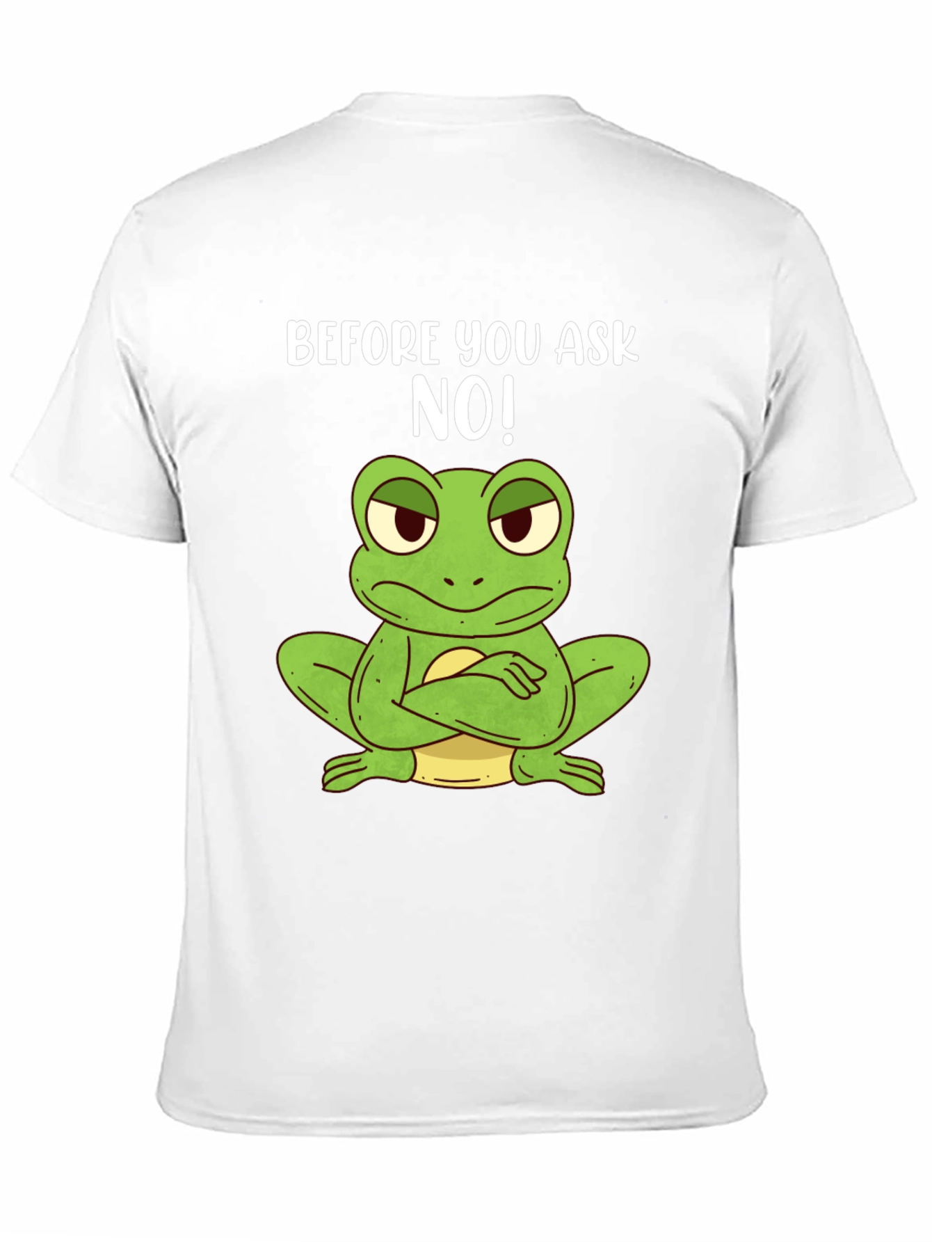 Funny Frog T-Shirt - Before You Ask NO!