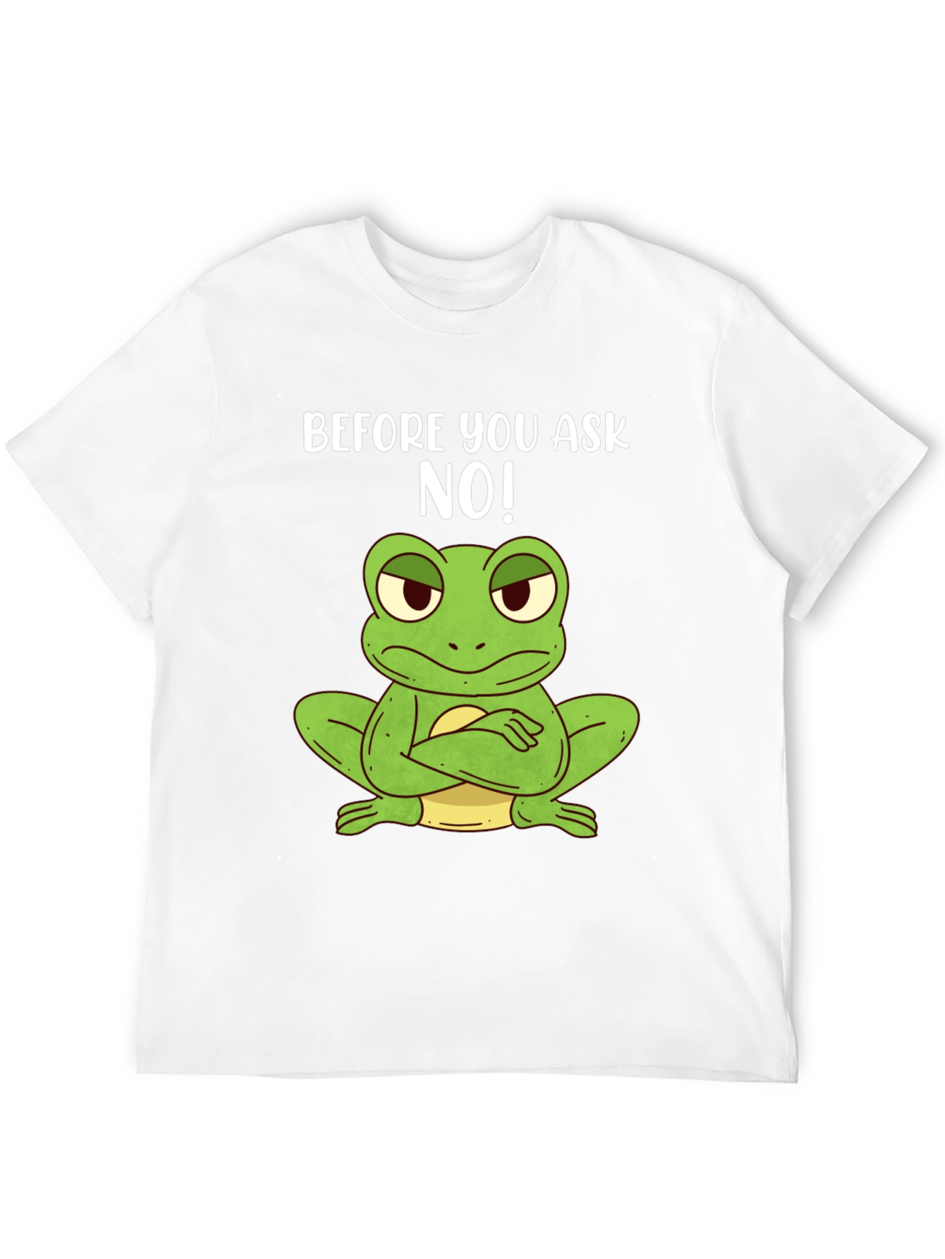 Funny Frog T-Shirt - Before You Ask NO!