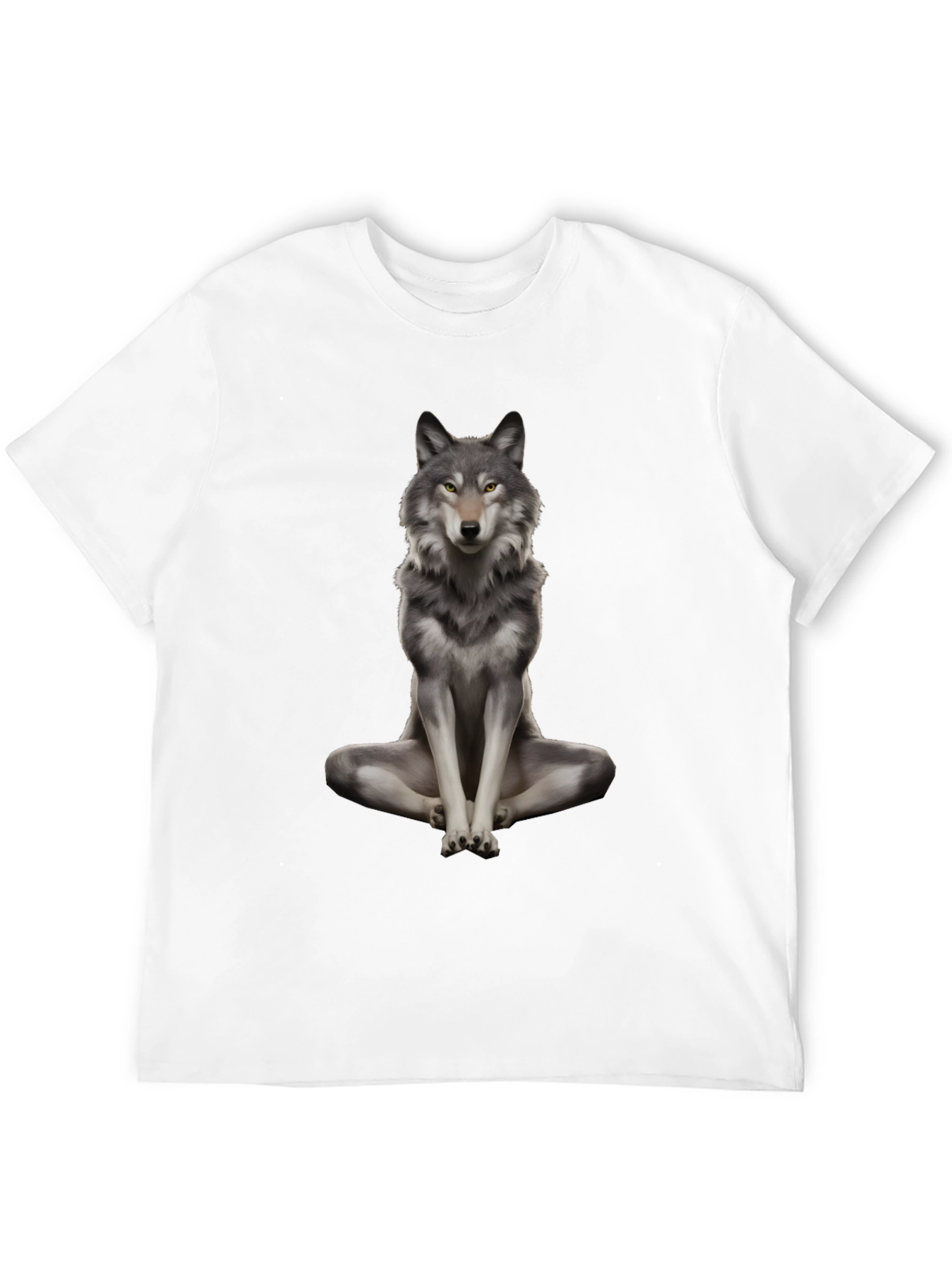 Wolf Meditation Black T-Shirt