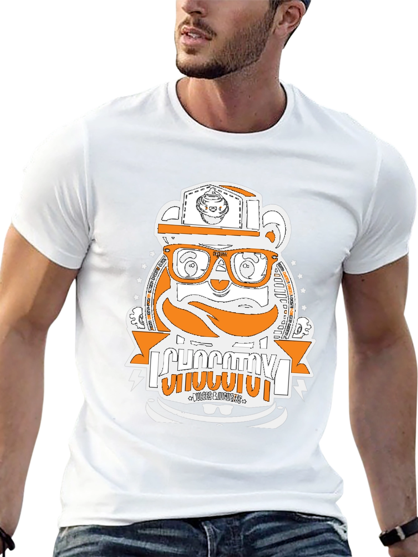 Funky Graphic Tee - Bear Design