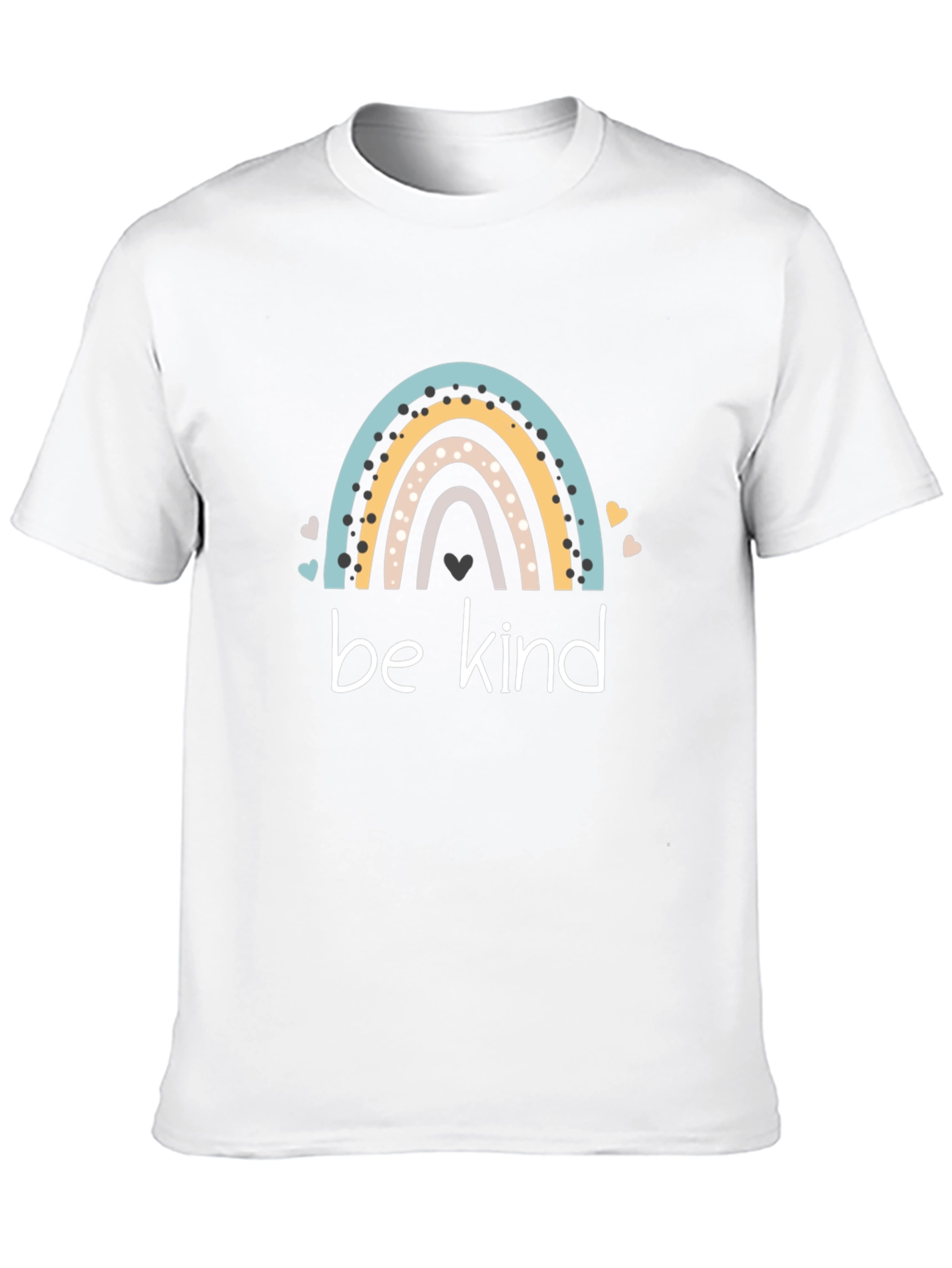 Be Kind Rainbow Graphic T-Shirt - Black