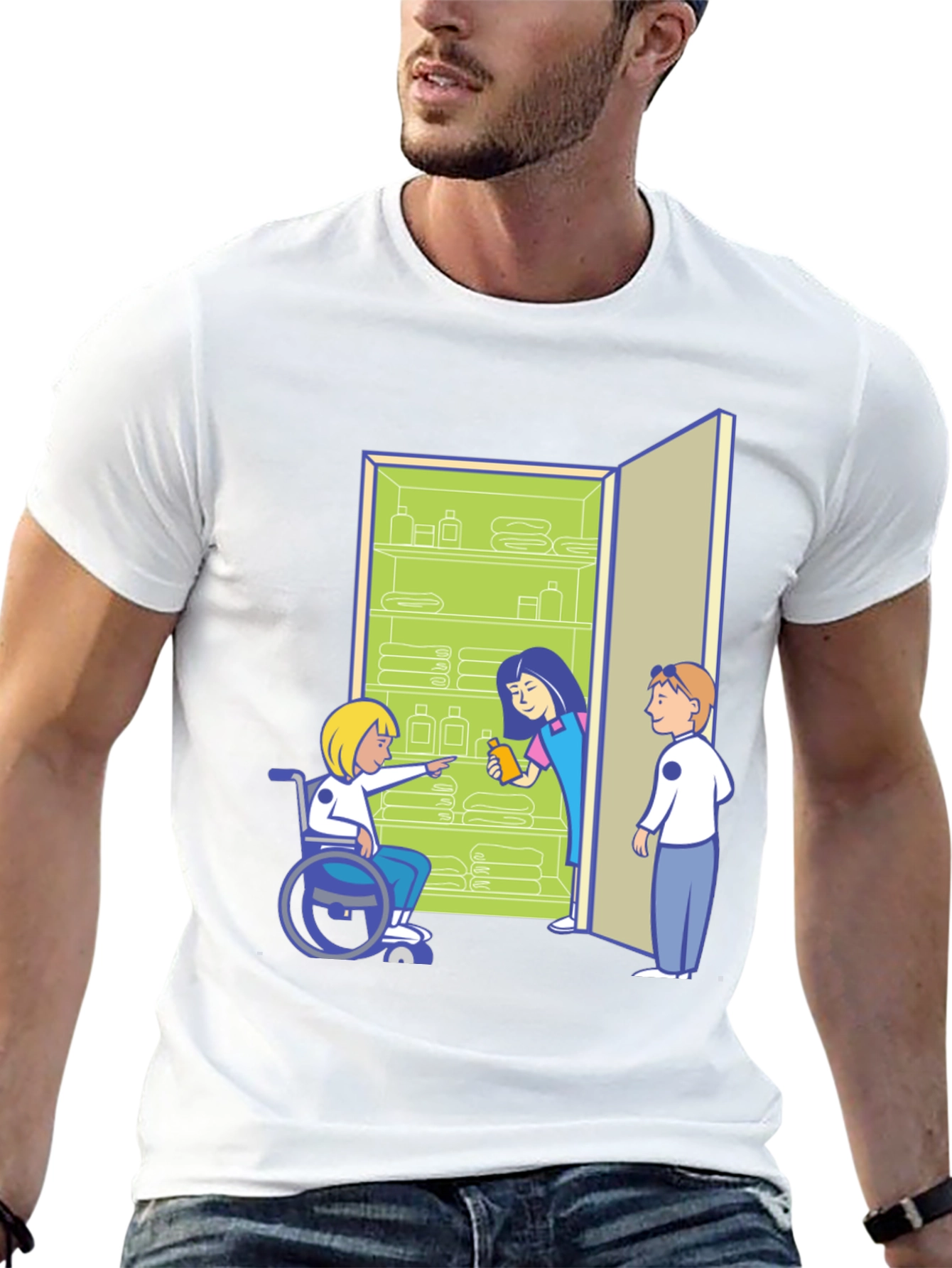Inclusive Cartoon Graphic T-Shirt
