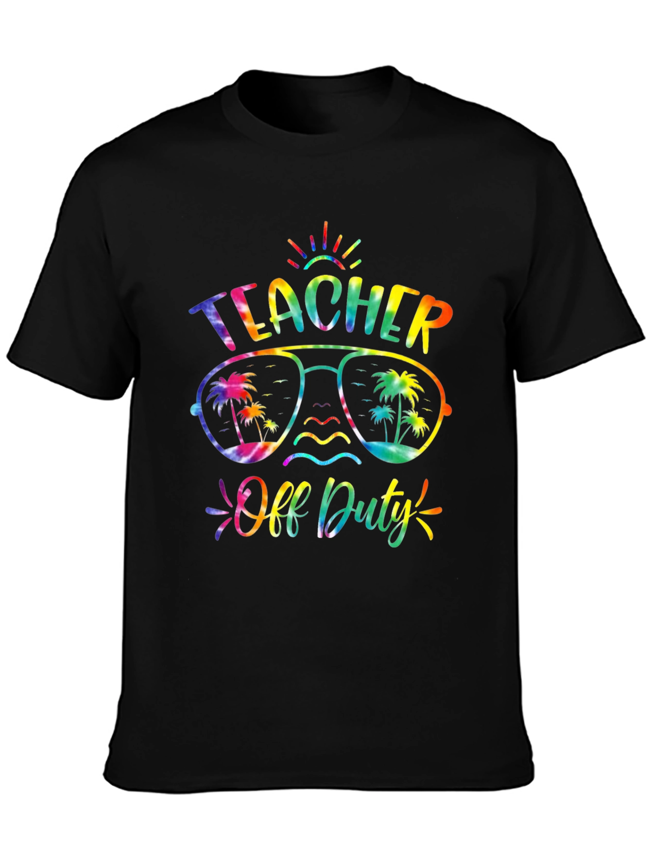 Teacher Off Duty Tie Dye Graphic Tee