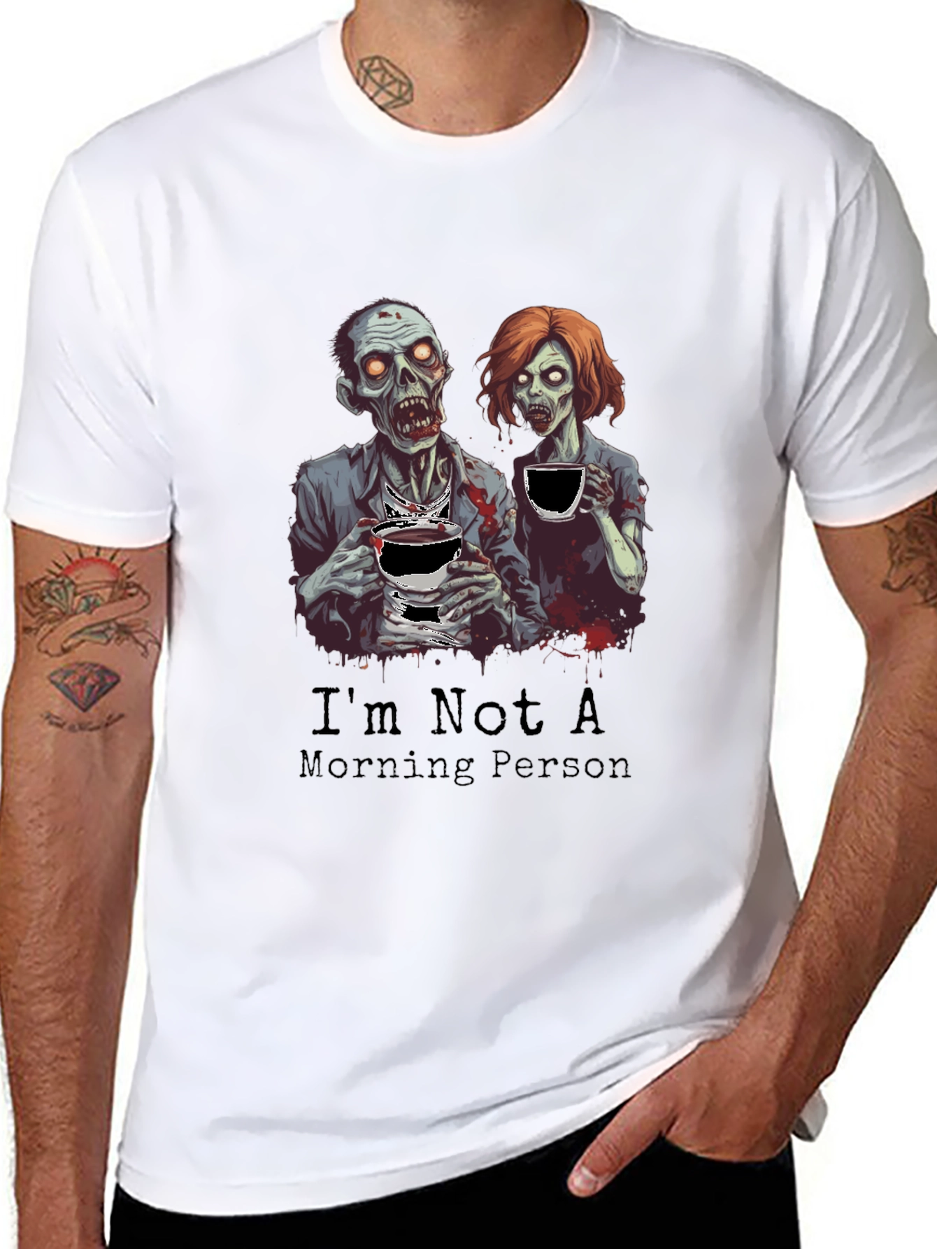 Zombie Morning Person Graphic T-Shirt
