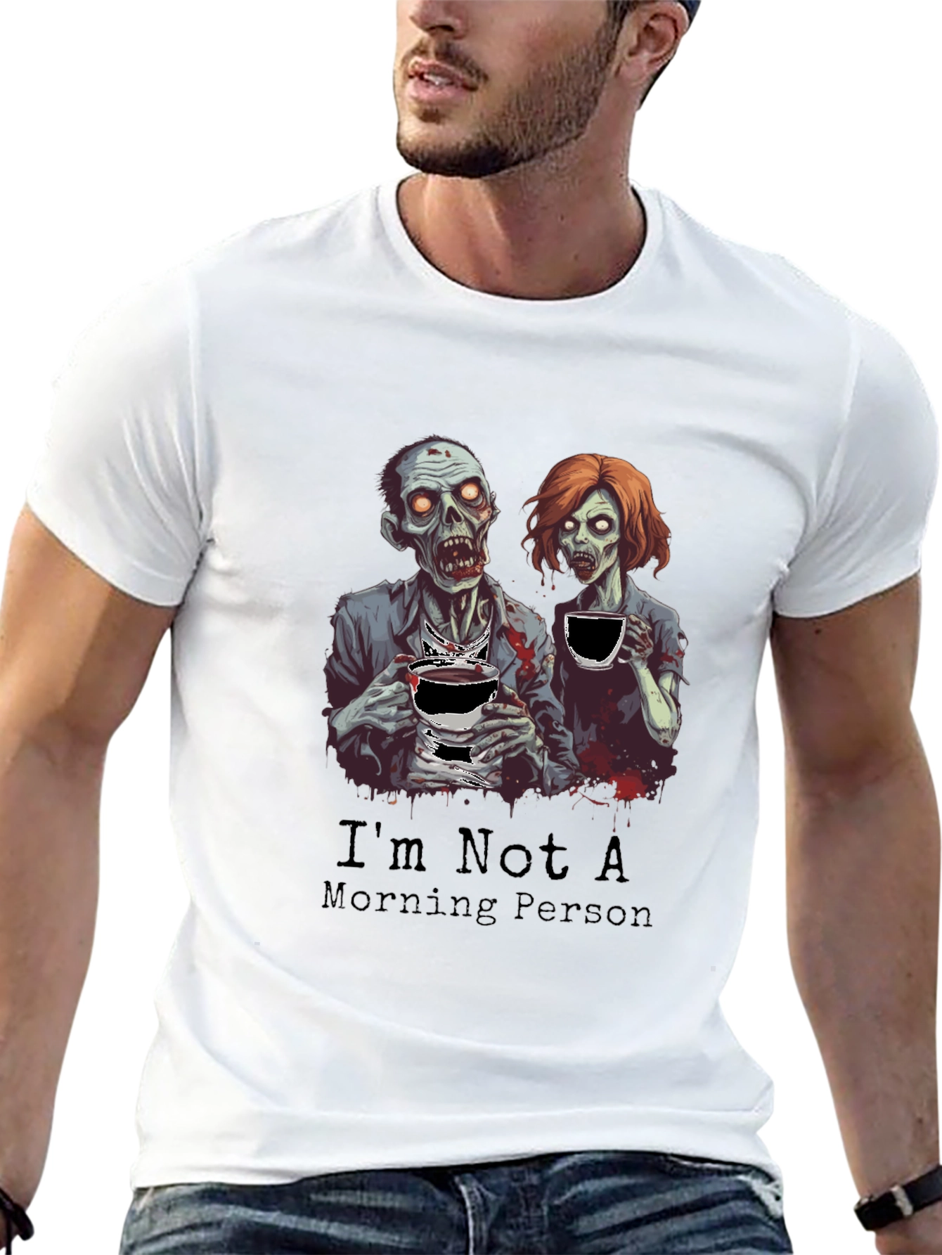 Zombie Morning Person Graphic T-Shirt