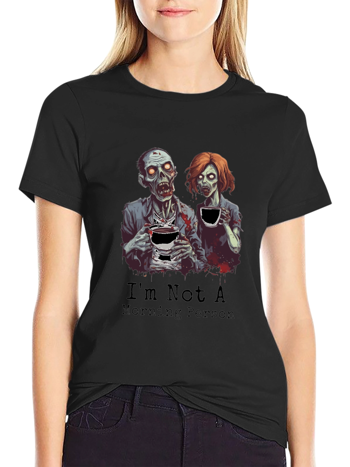 Zombie Morning Person Graphic T-Shirt
