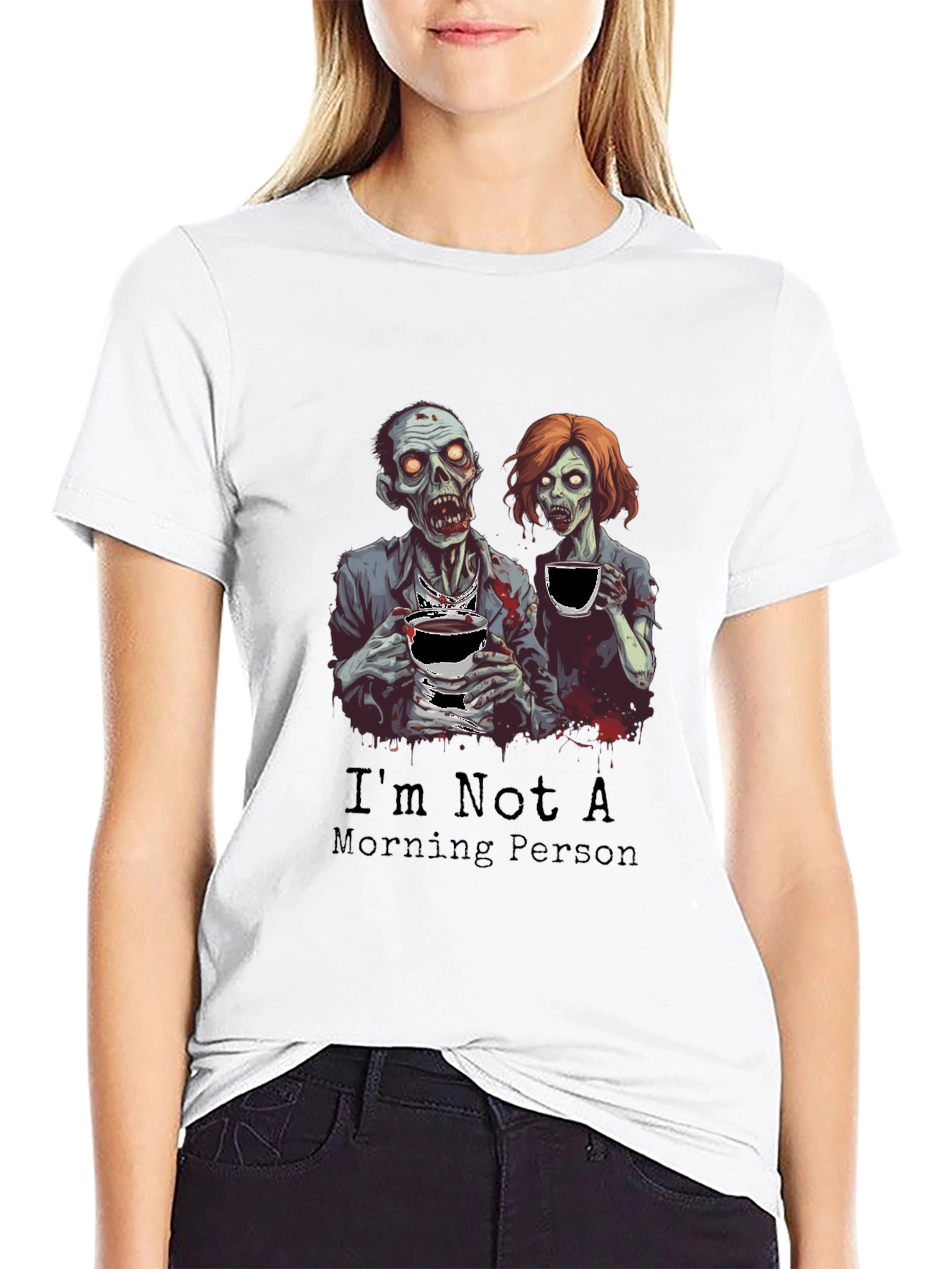 Zombie Morning Person Graphic T-Shirt