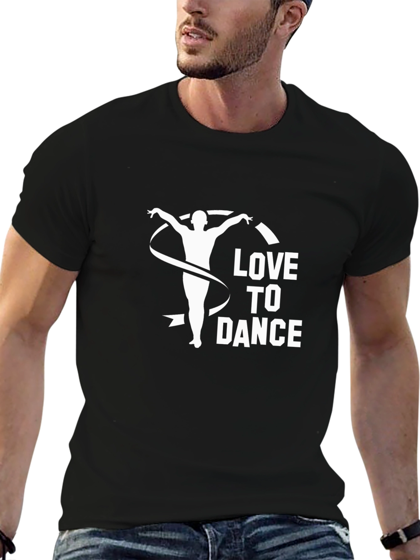 Love to Dance Graphic Tee - Unisex Black T-Shirt