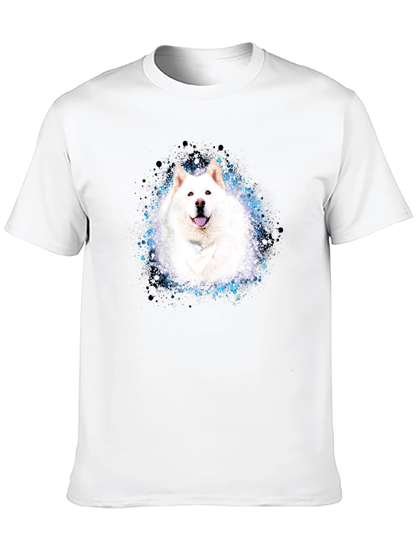 Samoyed Dog T-Shirt - Unique Splatter Design