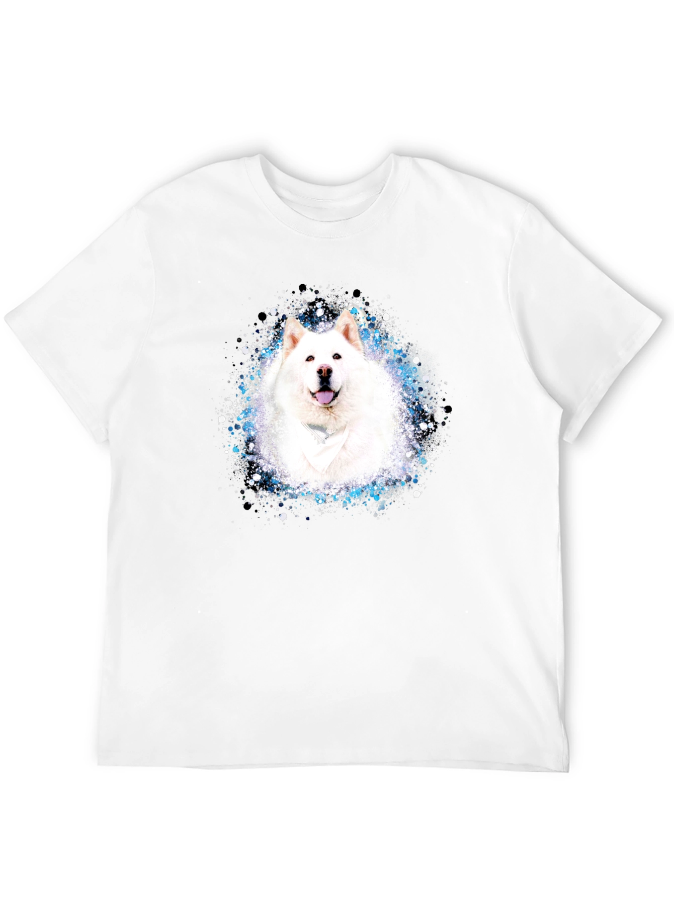 Samoyed Dog T-Shirt - Unique Splatter Design
