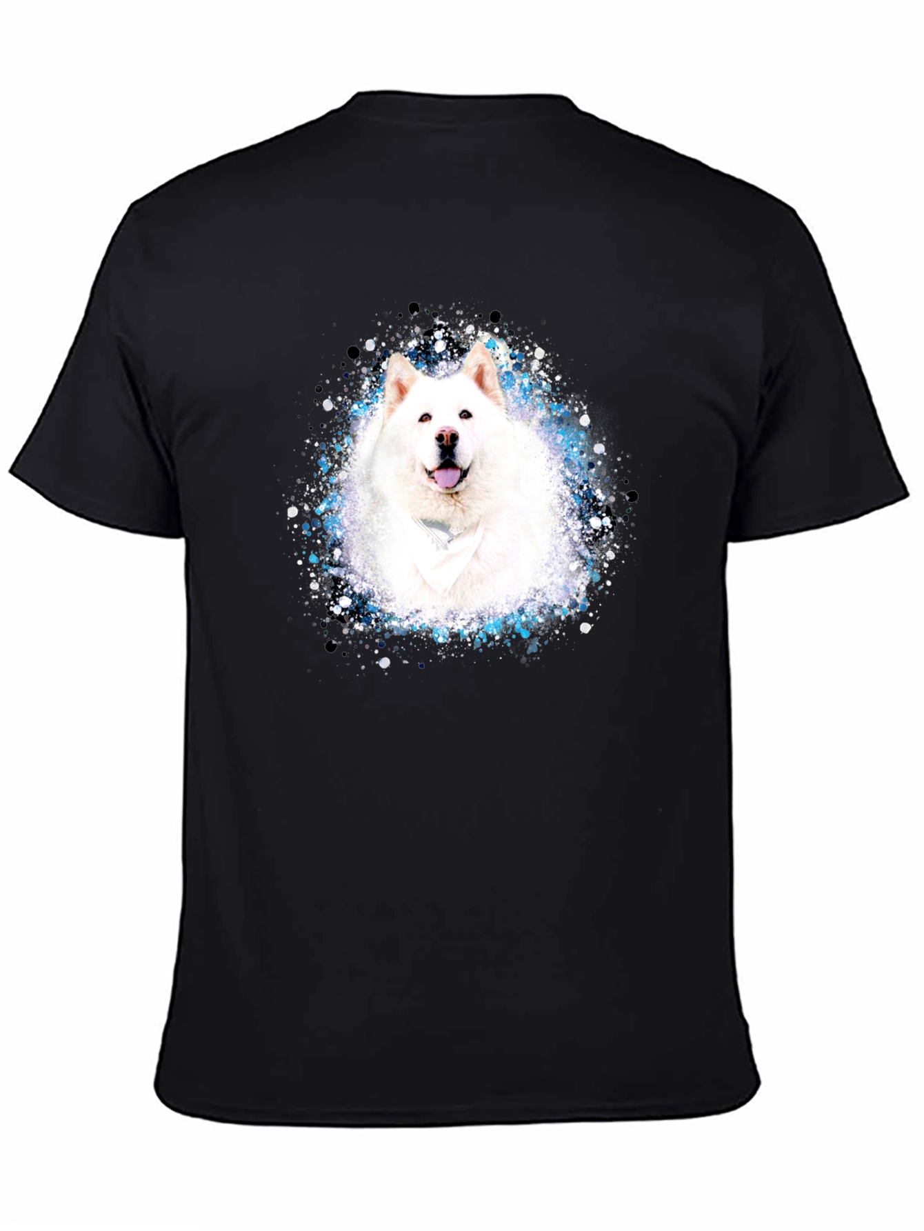 Samoyed Dog T-Shirt - Unique Splatter Design