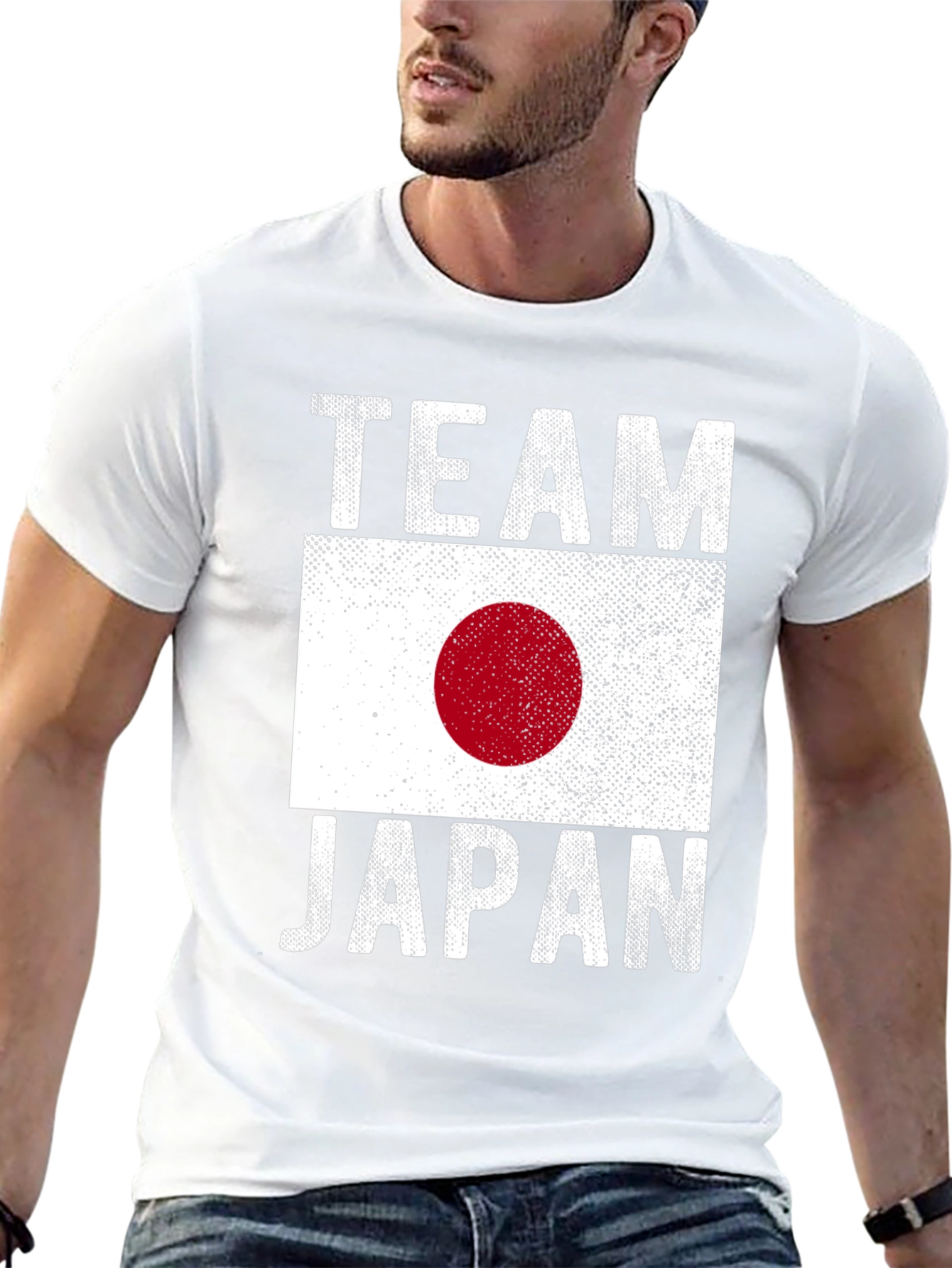 Team Japan T-Shirt - Distressed Flag Design