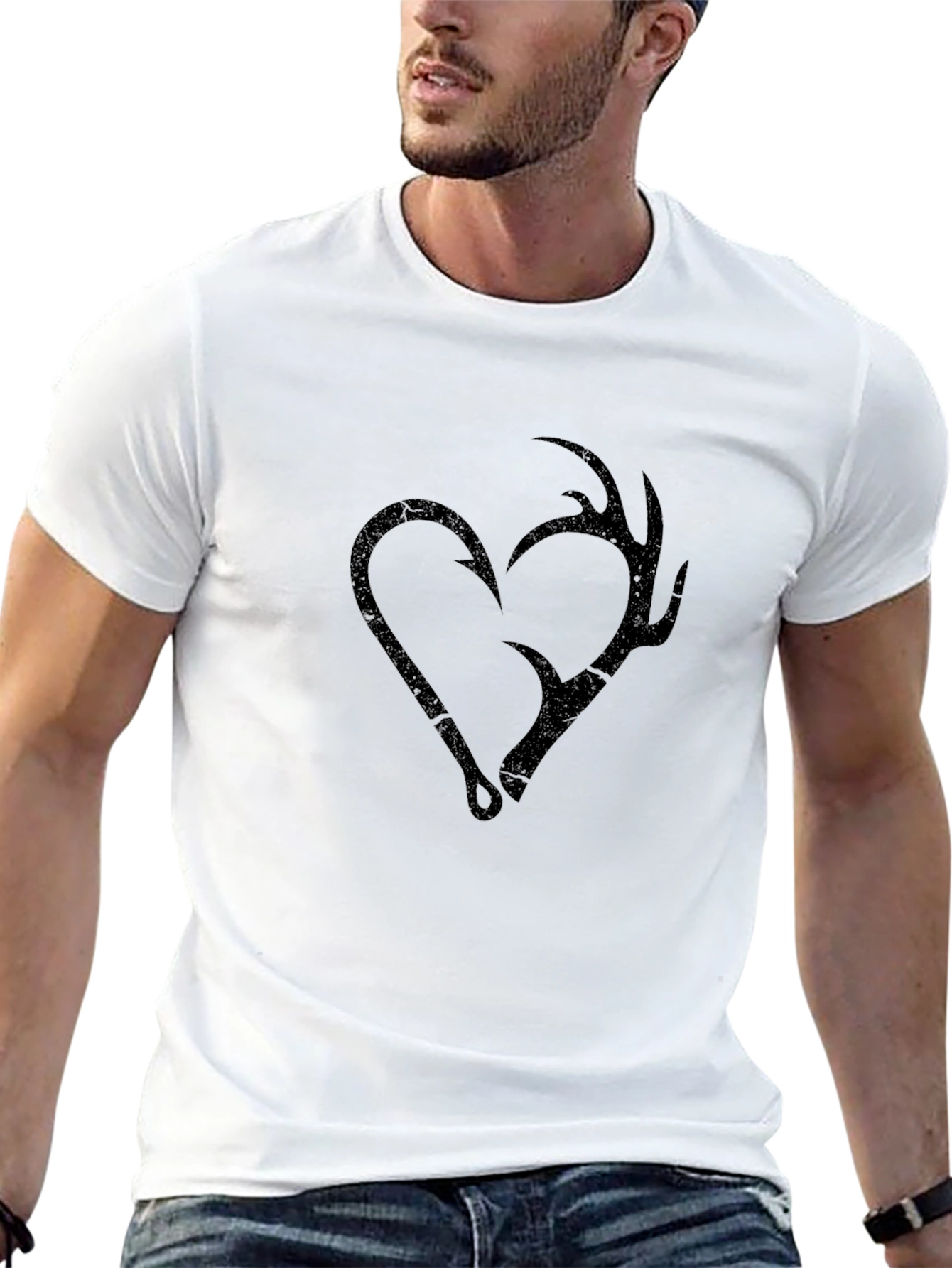 Fishing and Hunting Heart T-Shirt