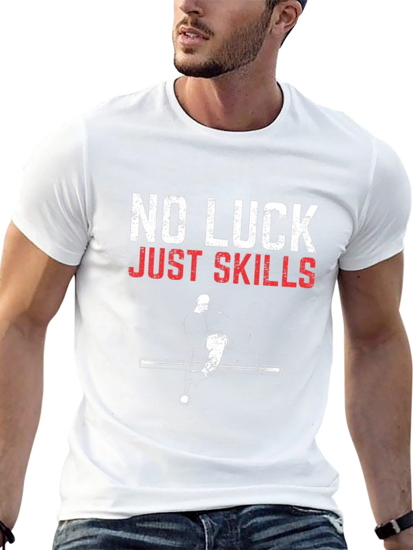 No Luck Just Skills Billiards T-Shirt