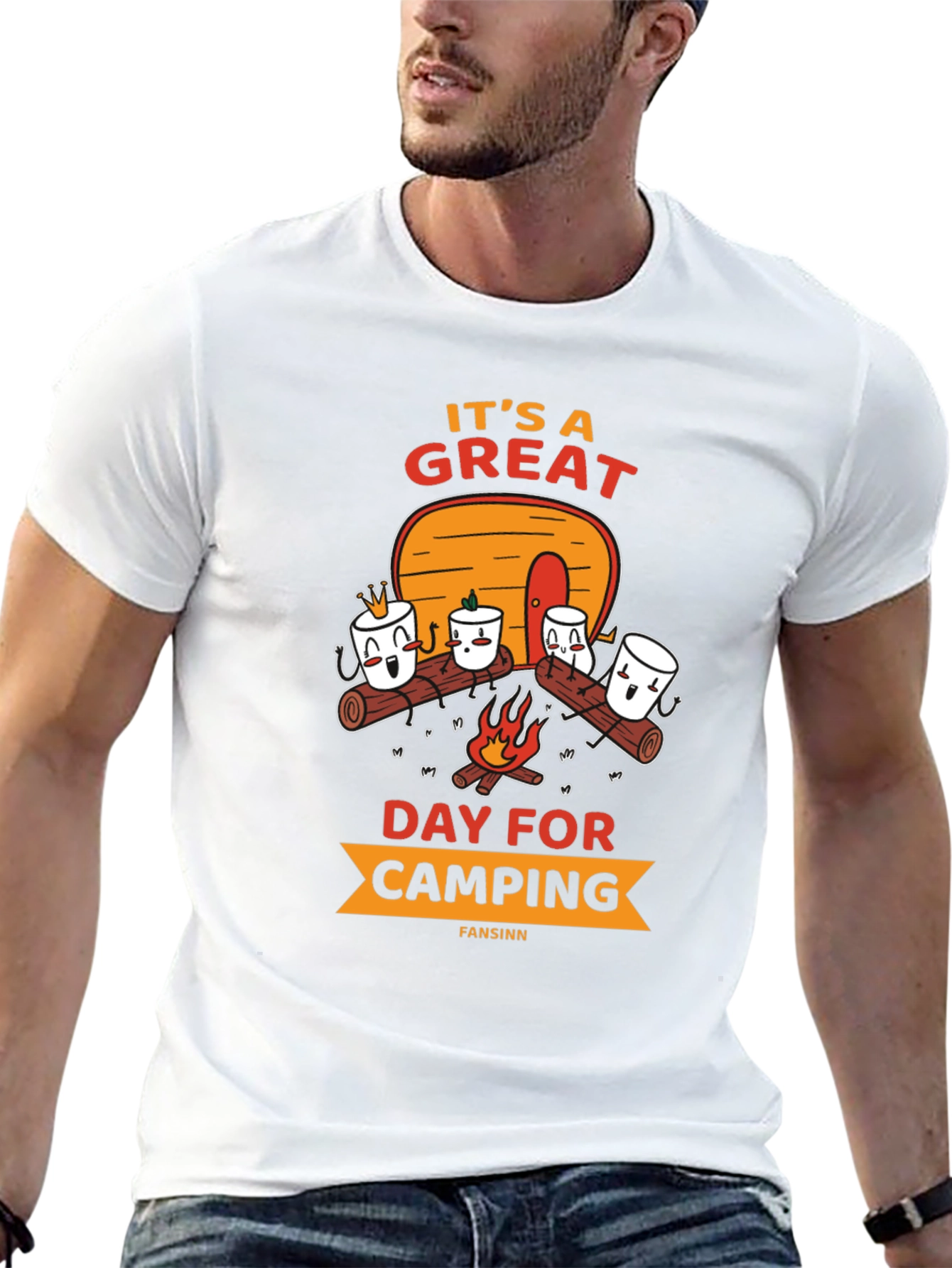 Camping Marshmallow Graphic Tee