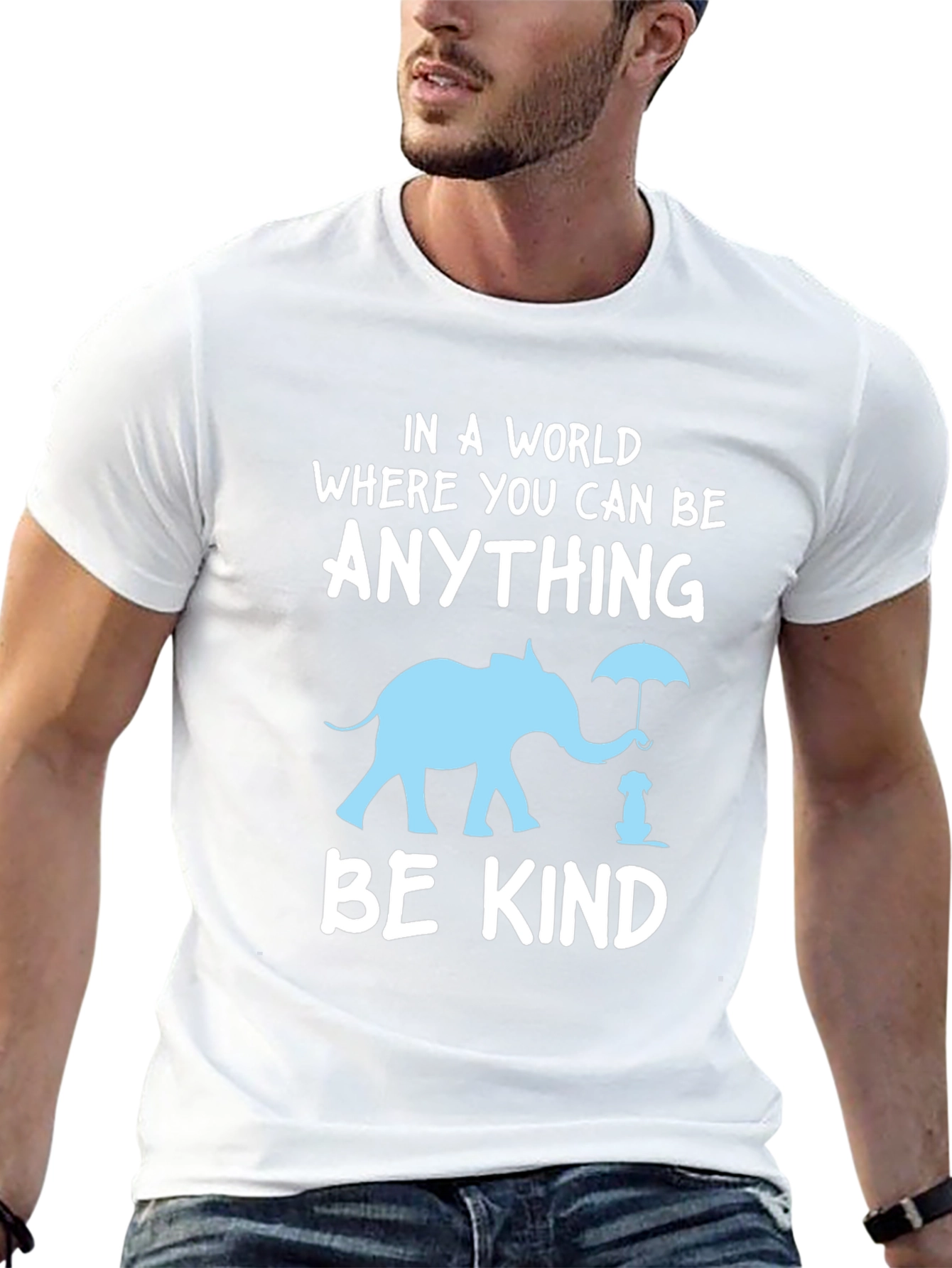 Be Kind T-Shirt: Elephant and Dog Graphic Tee