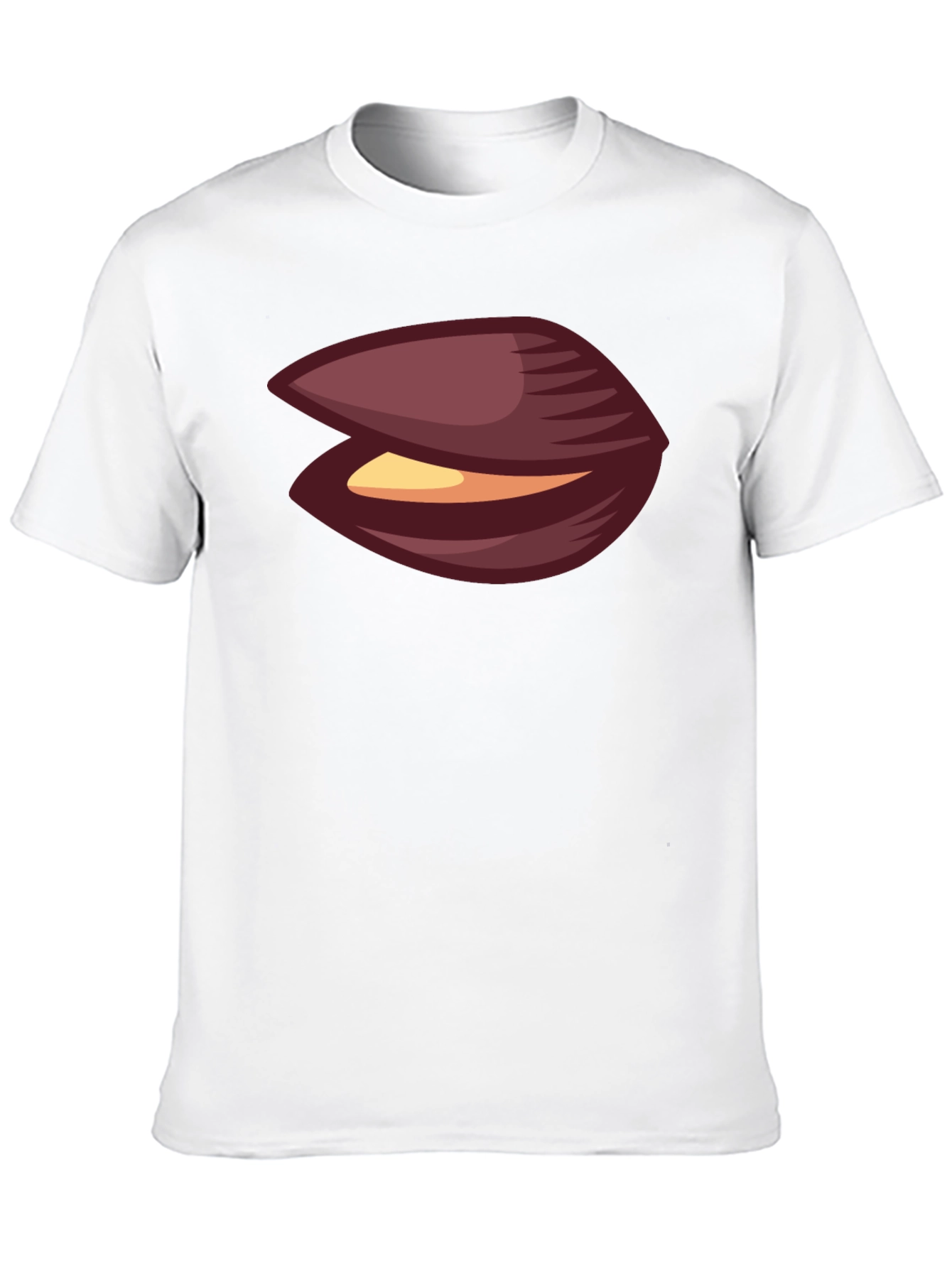 Novelty Black T-Shirt with Clam Graphic