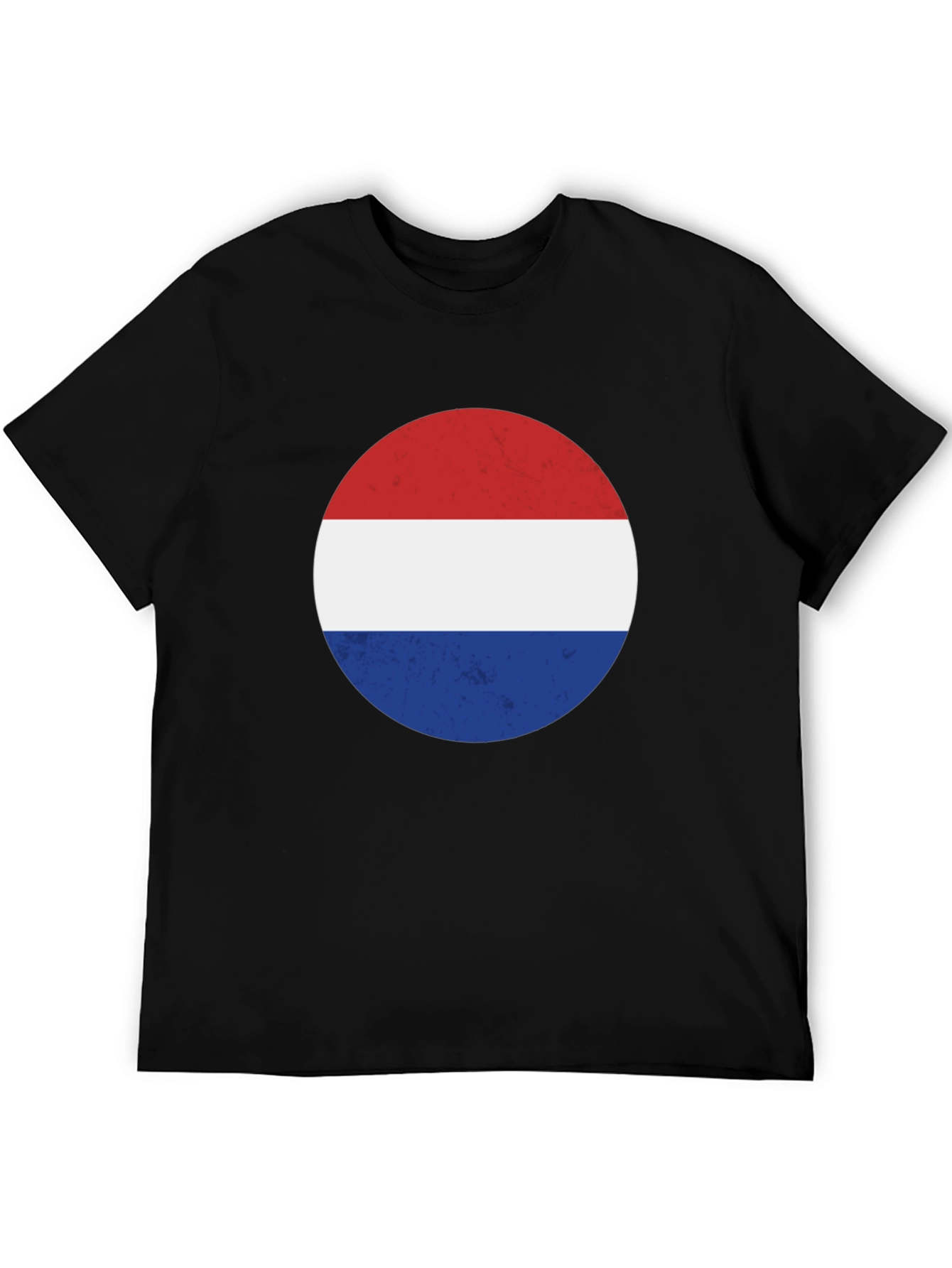 Retro Dutch Flag Graphic Tee - Black