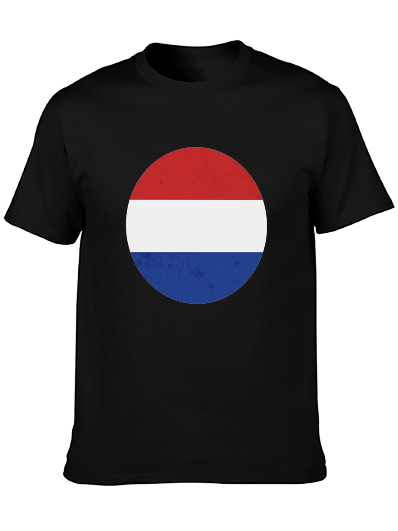 Retro Dutch Flag Graphic Tee - Black