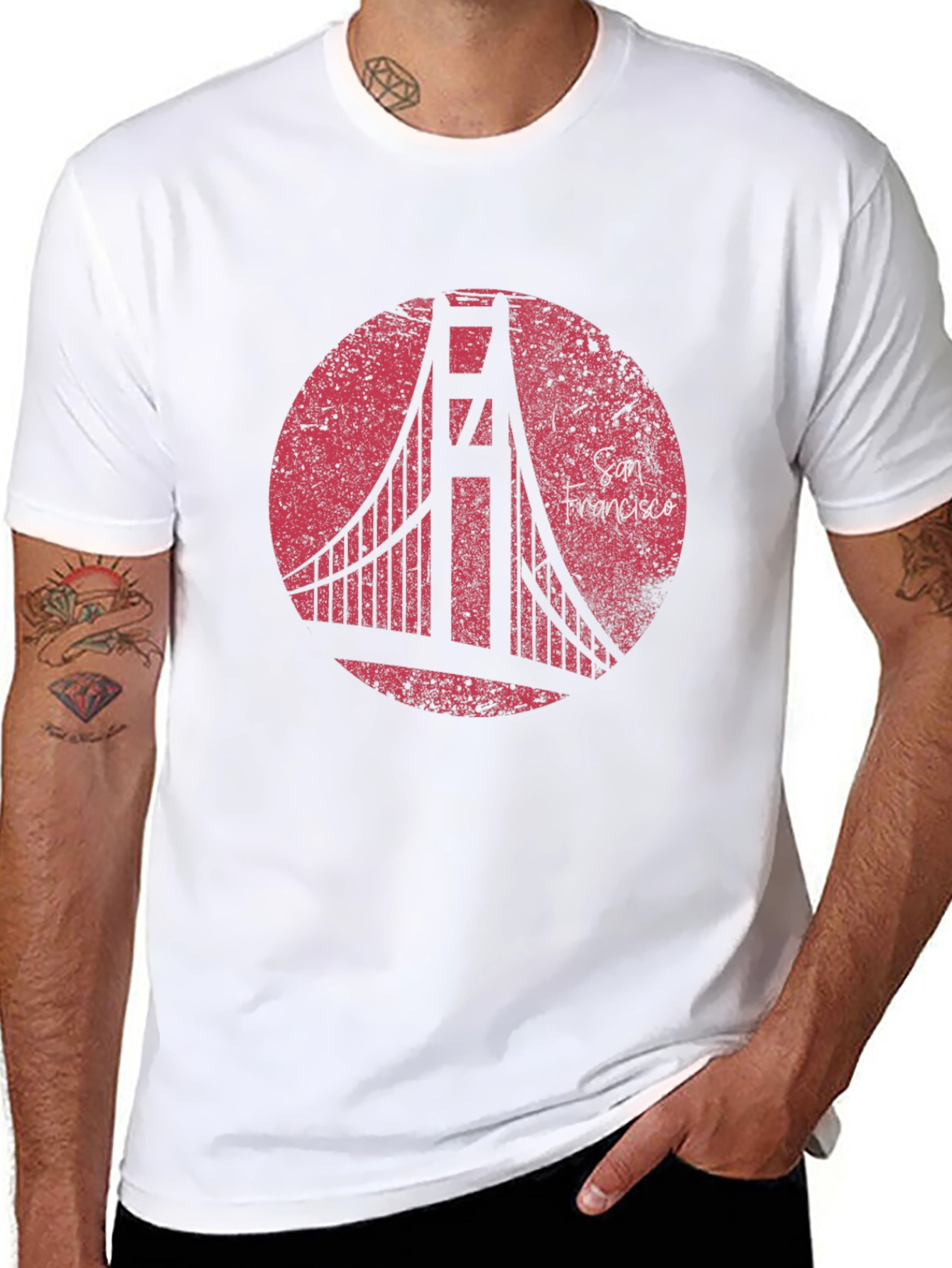 San Francisco Bridge Graphic T-Shirt - Black
