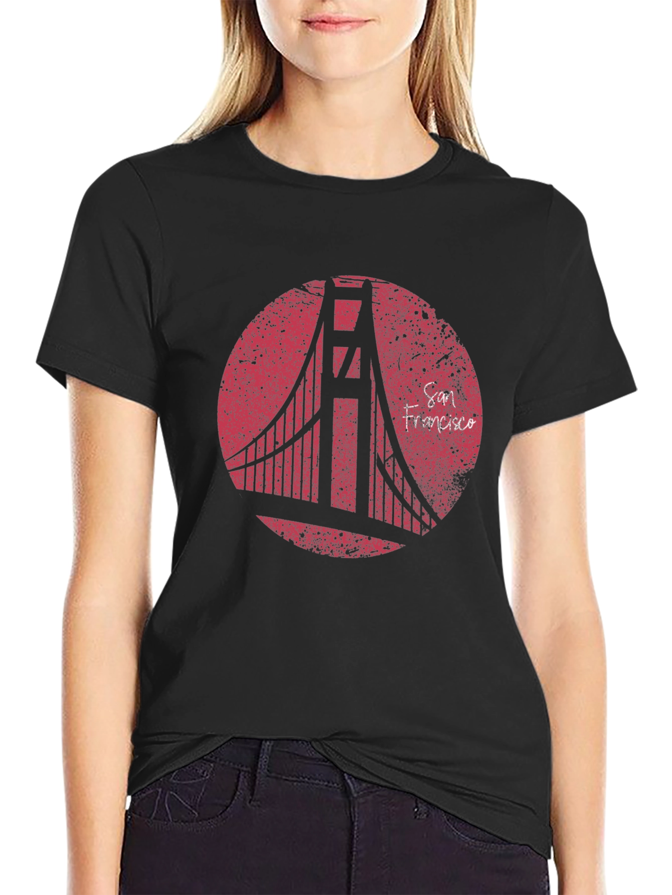 San Francisco Bridge Graphic T-Shirt - Black