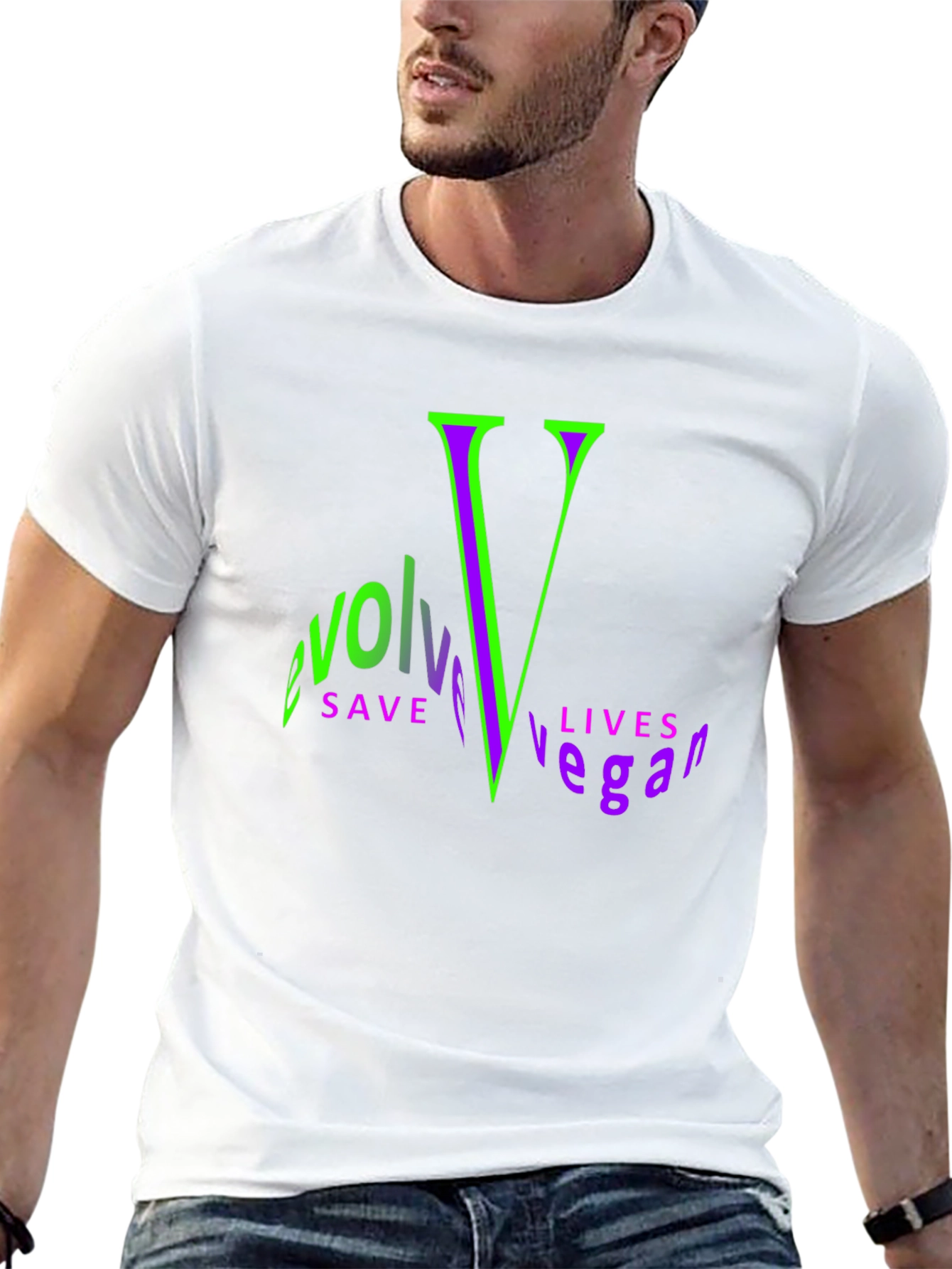 Evolve Vegan Graphic Tee - Save Lives